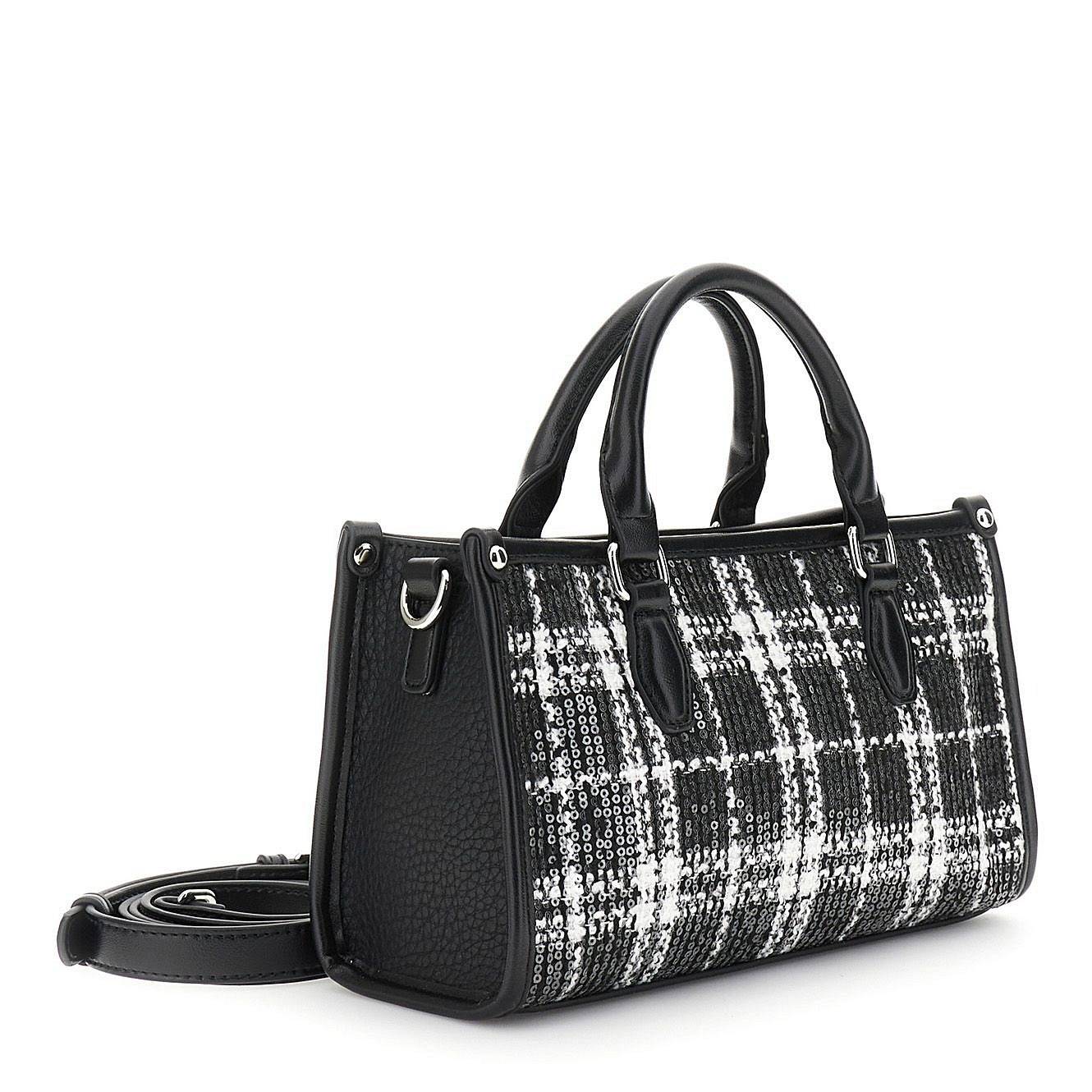 CAFE' NOIR Mini-Tasche kariert Damen schwarz Foto 2