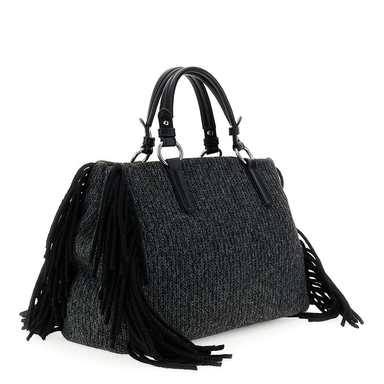 CAFE' NOIR Tasche mit Fransen Damen schwarz Foto 2