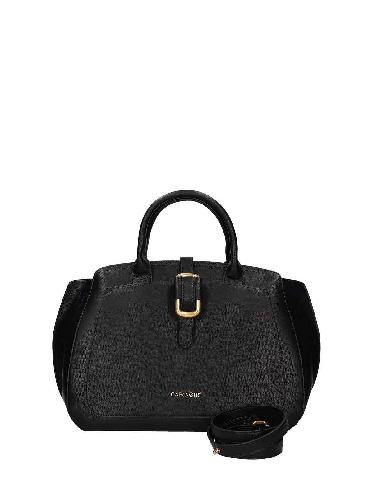 CAFE' NOIR borsa saffiano sfoderata Donna nero