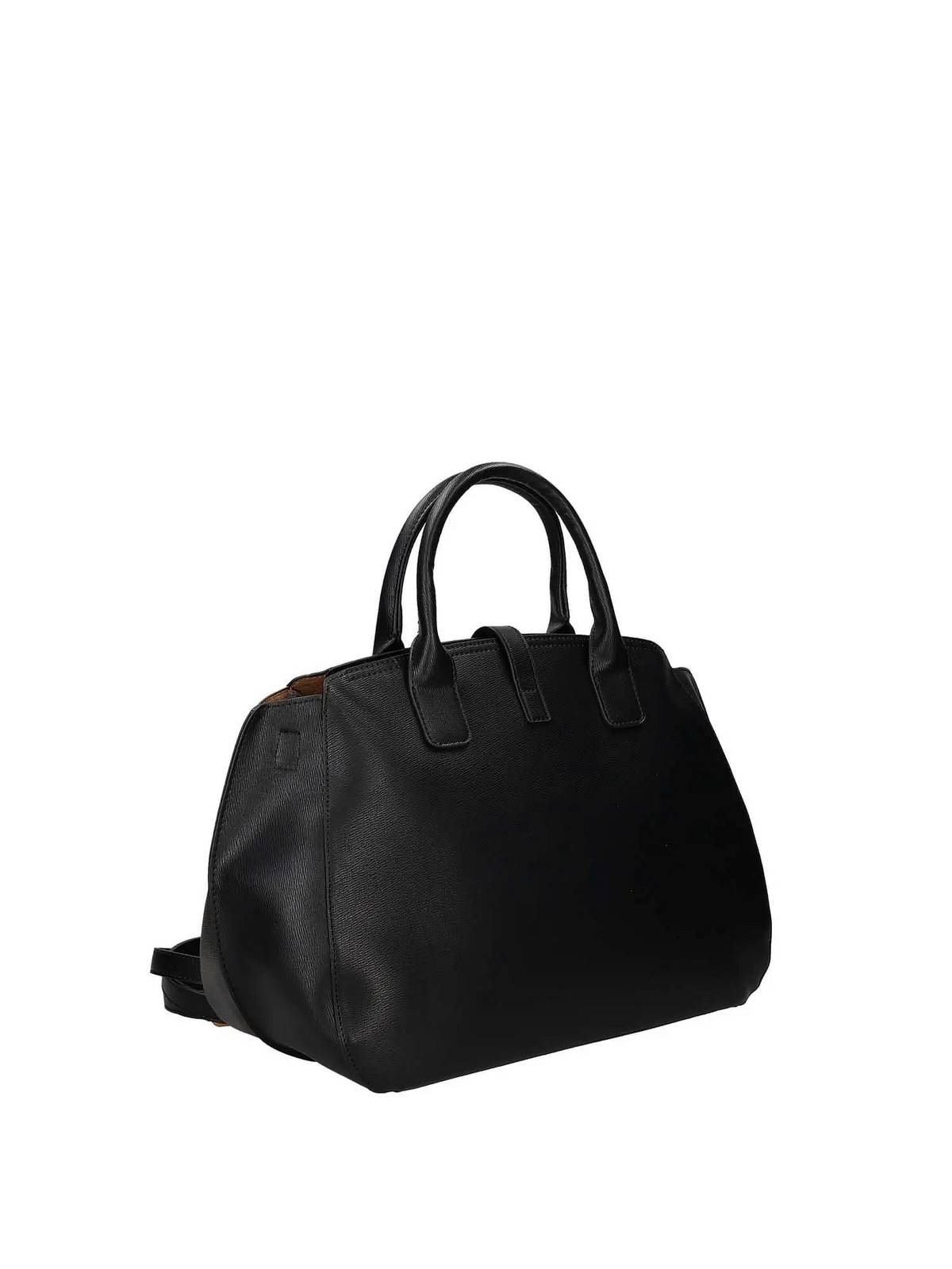 CAFE' NOIR ungefütterte Saffiano-Tasche Damen schwarz Foto 2