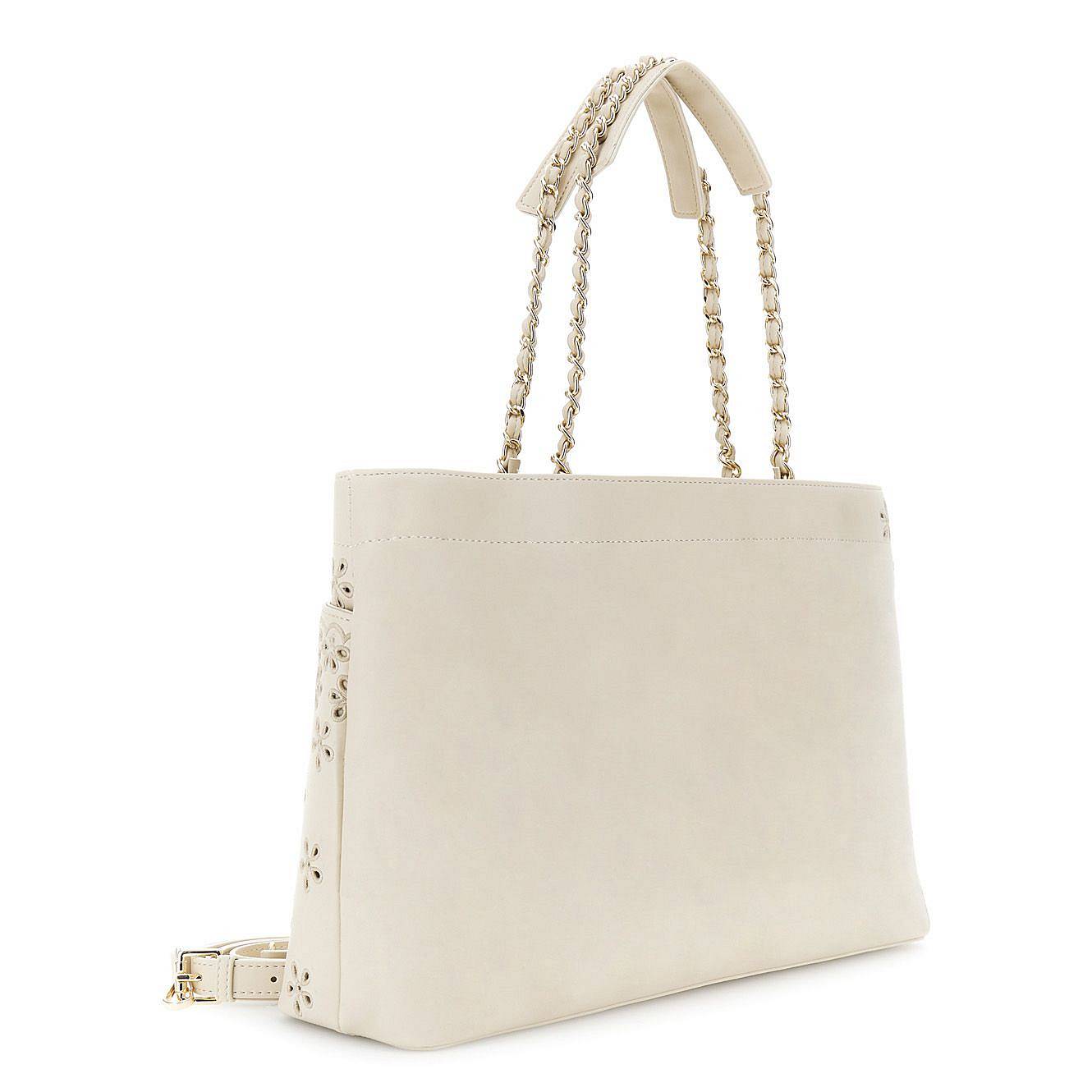 CAFE' NOIR shopping con ricamo sangallo Donna beige Foto 2