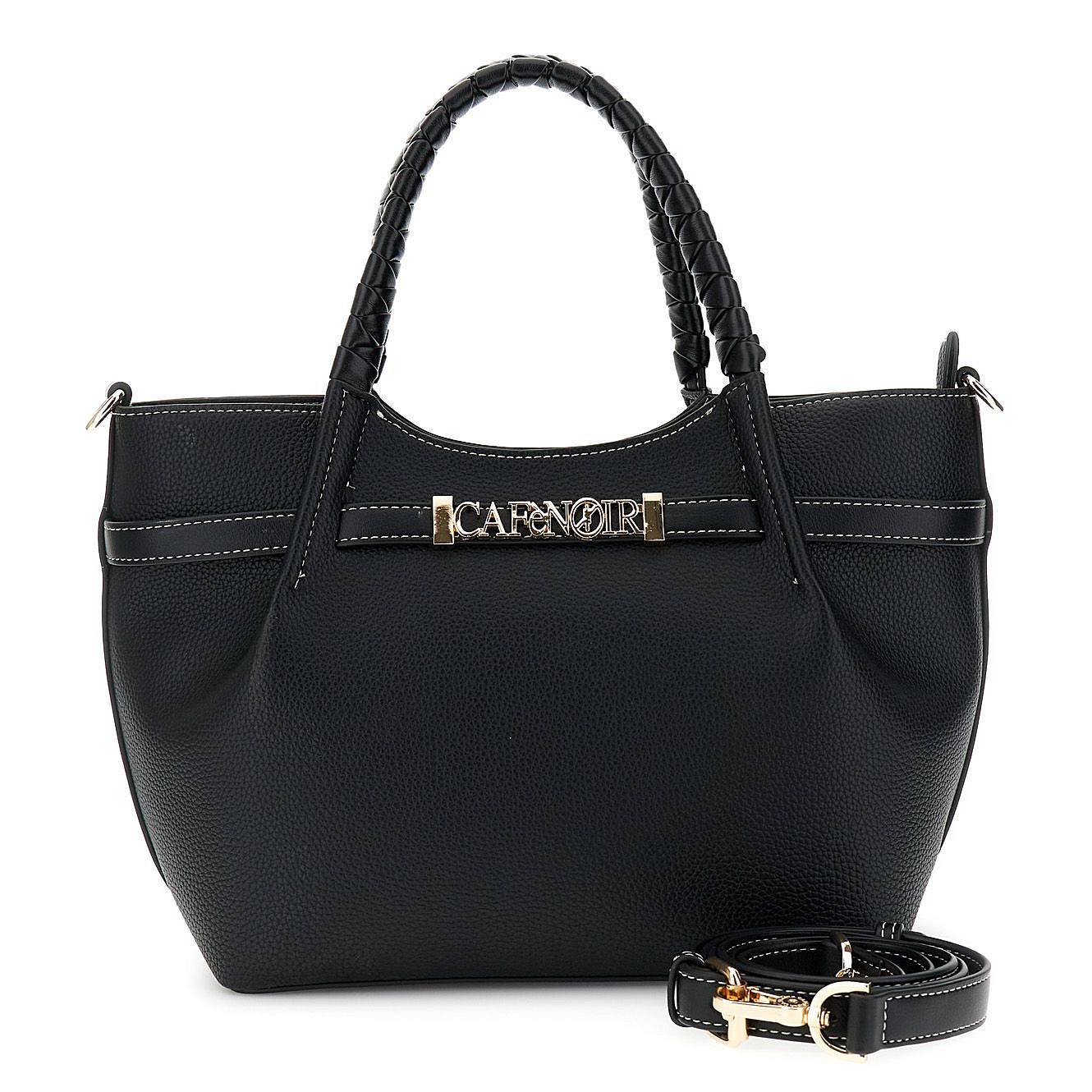 CAFE' NOIR shopping con pieghe Donna nero