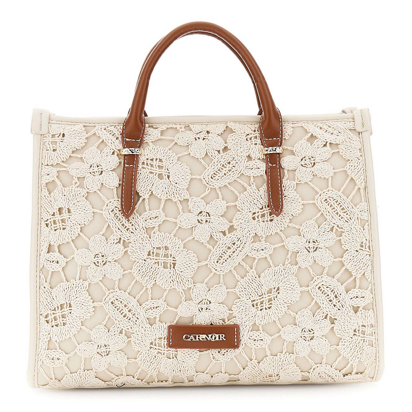 CAFE' NOIR shopping macrame Donna beige