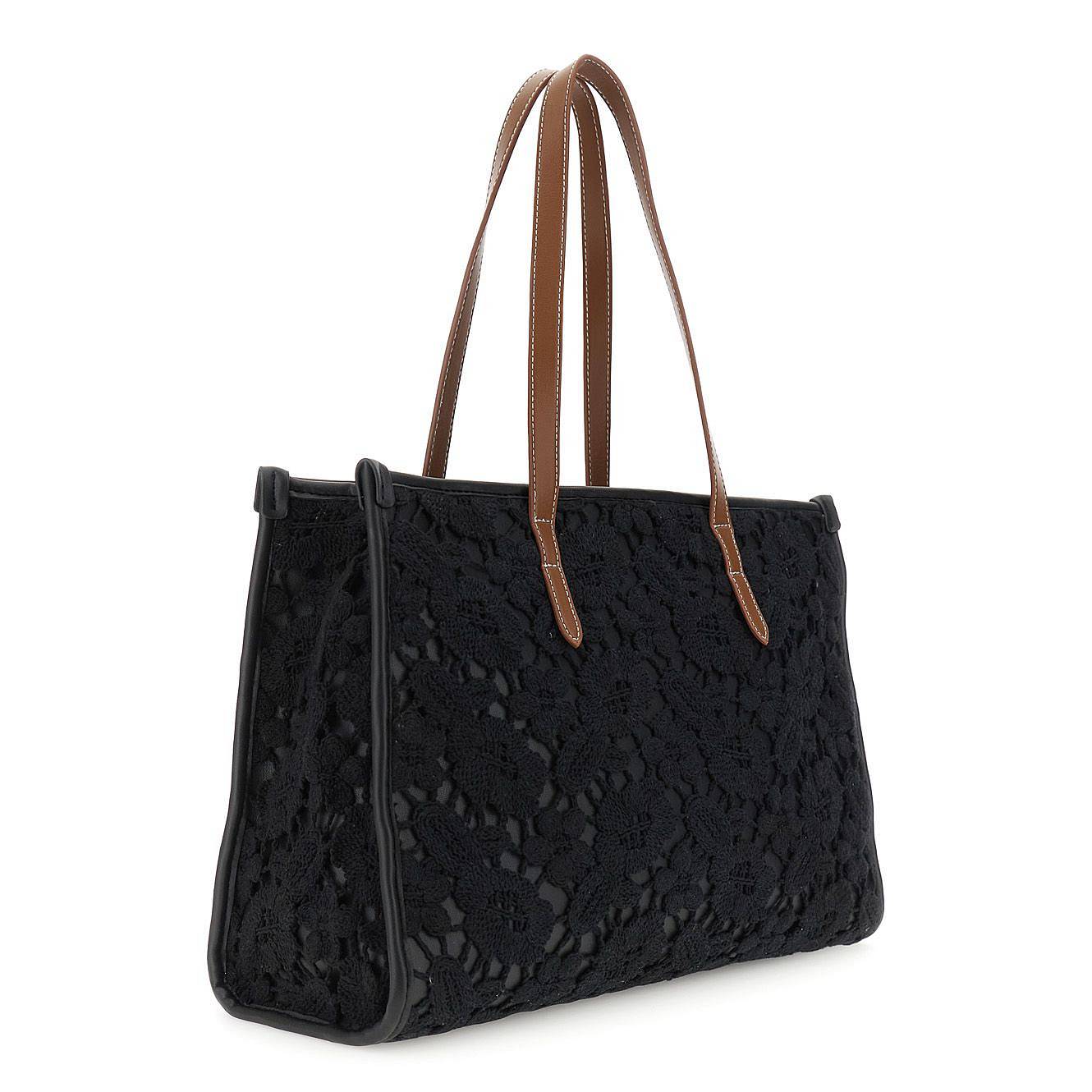 CAFE' NOIR shopping L macrame Donna nero Foto 2