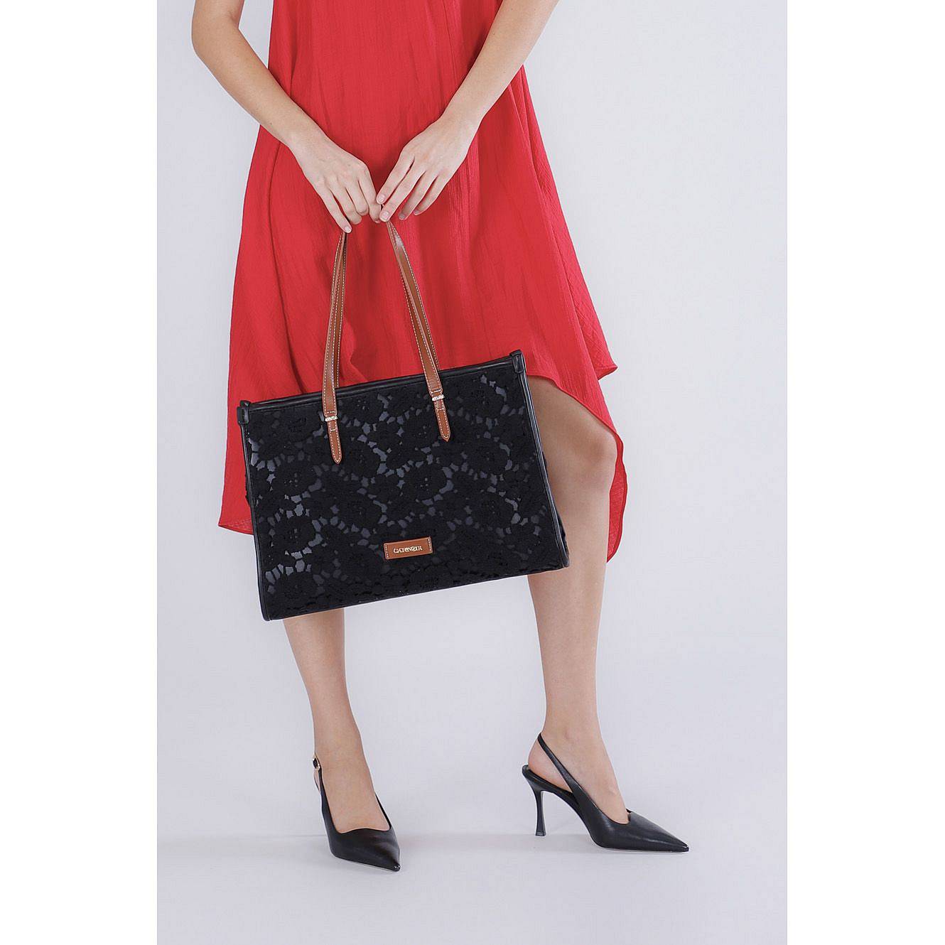CAFE' NOIR shopping L macrame Donna nero Foto 3