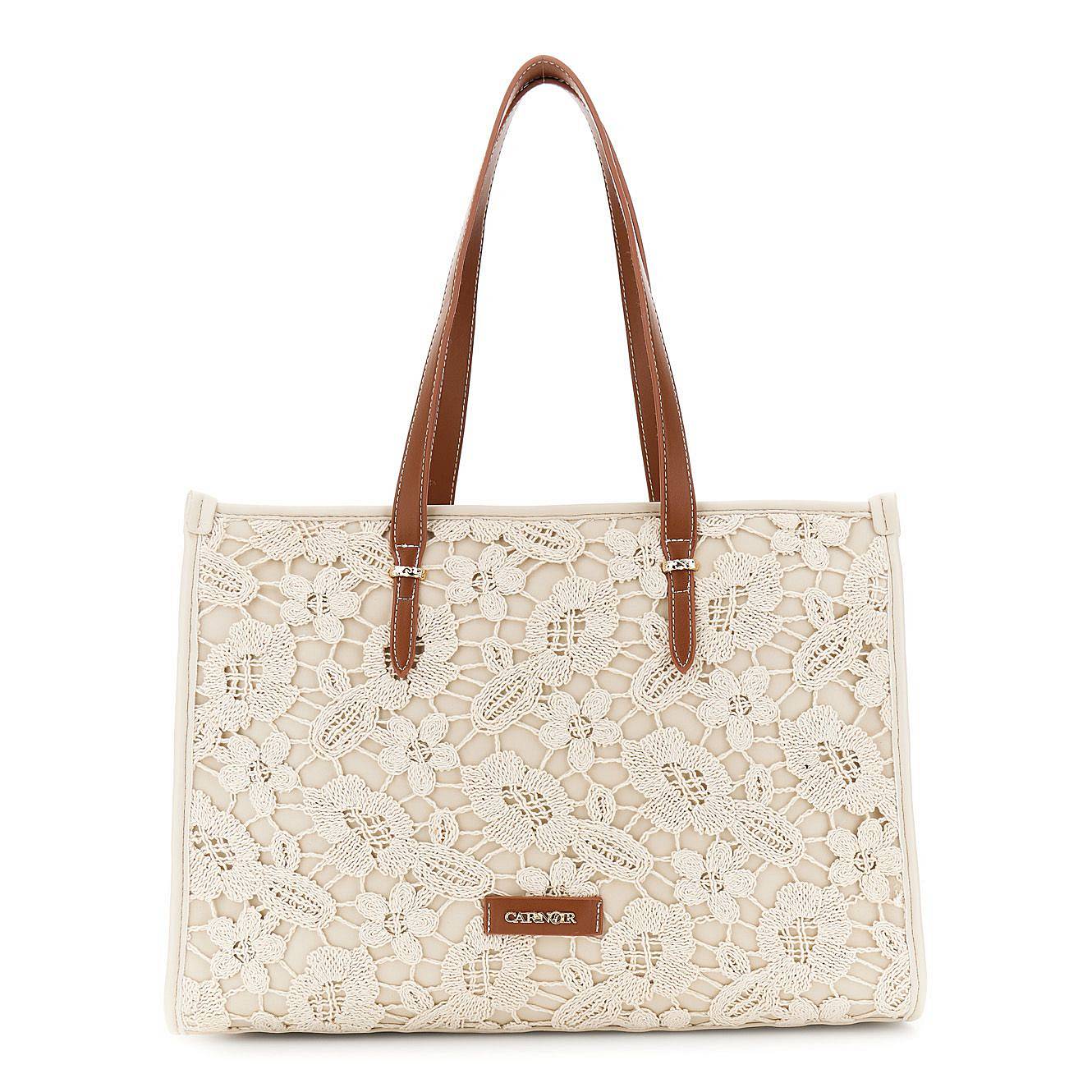 CAFE' NOIR shopping L macrame Donna beige