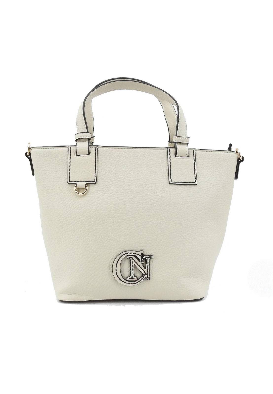 CAFE' NOIR handbag con logo applicato Donna bianco