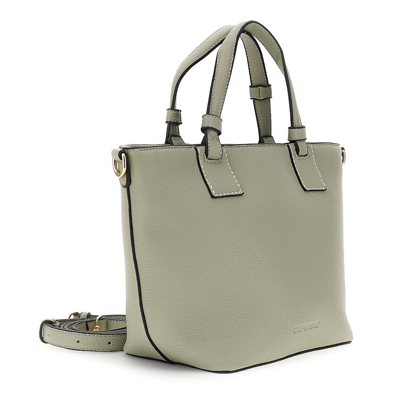 CAFE' NOIR handbag with applied logo Woman green Photo 2
