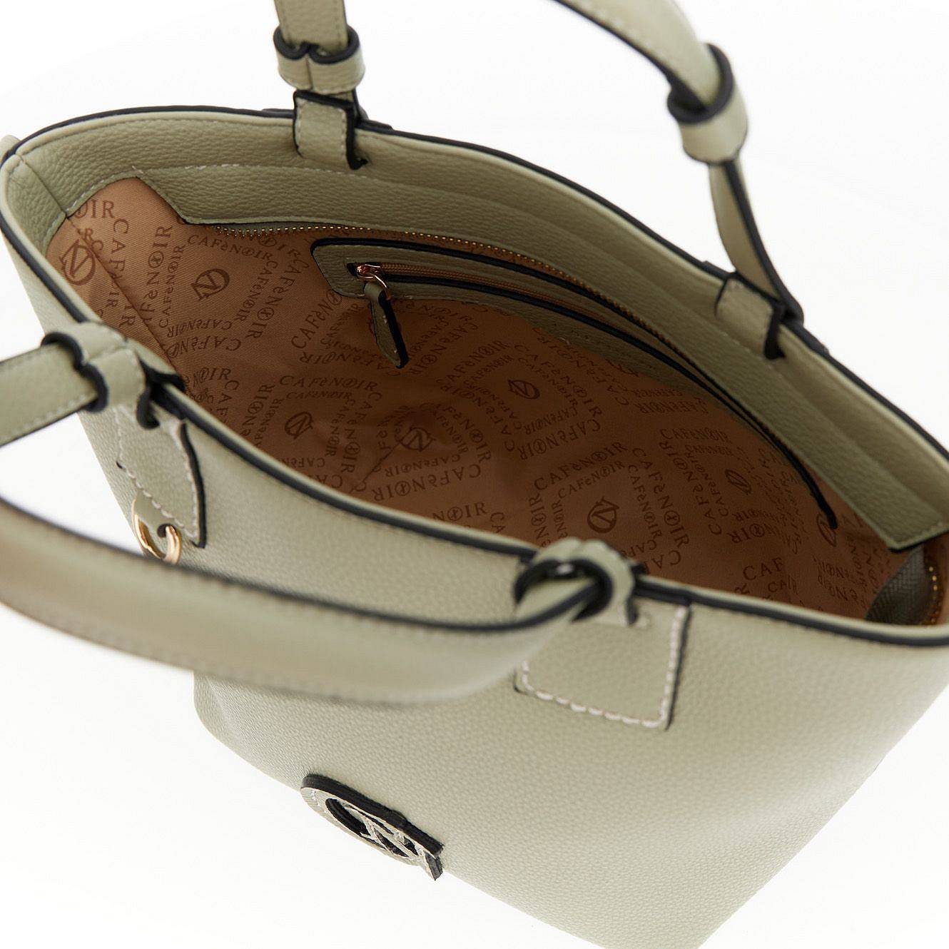 CAFE' NOIR handbag with applied logo Woman green Photo 4