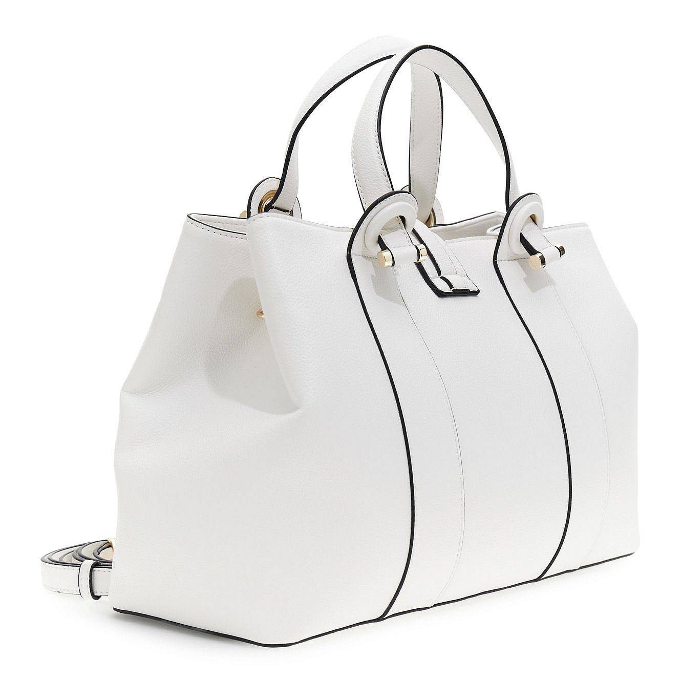 CAFE' NOIR handbag eyelets lined Woman white Photo 2
