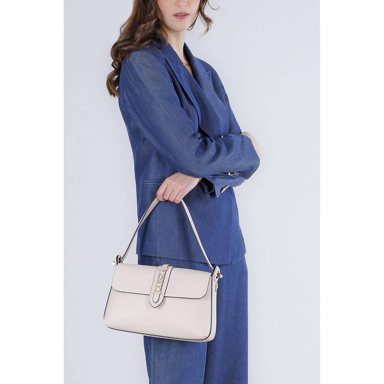 CAFE' NOIR spalla con occhielli rivestiti Donna beige Foto 3