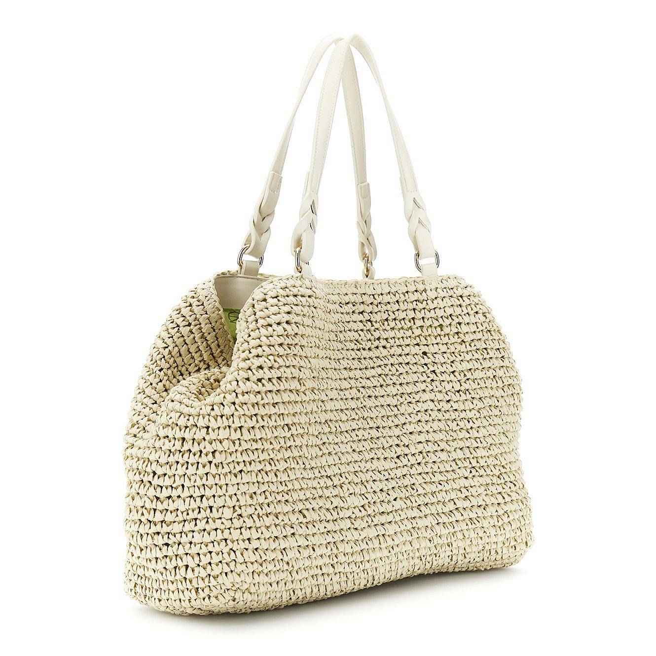 CAFE' NOIR tote lavorazione crochet Donna bianco Foto 2
