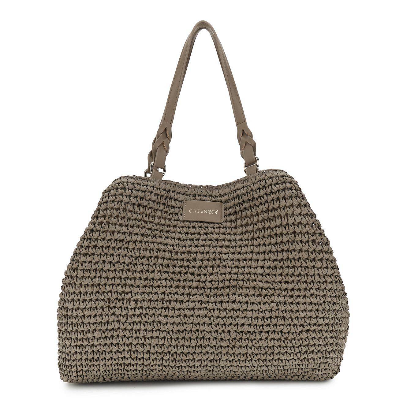 CAFE' NOIR tote lavorazione crochet Donna marrone