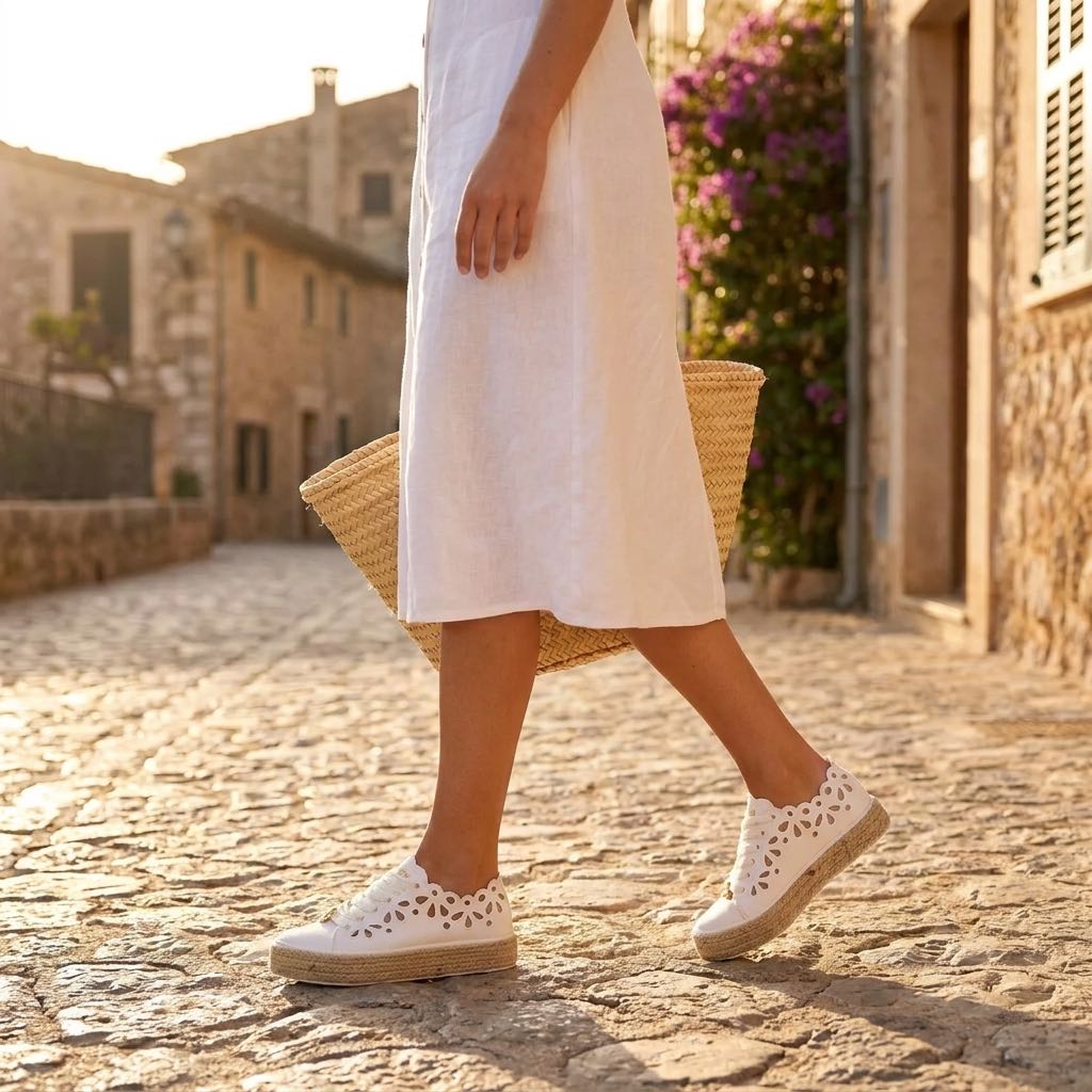CAFE' NOIR Mesh platform sneakers Woman white Photo 2