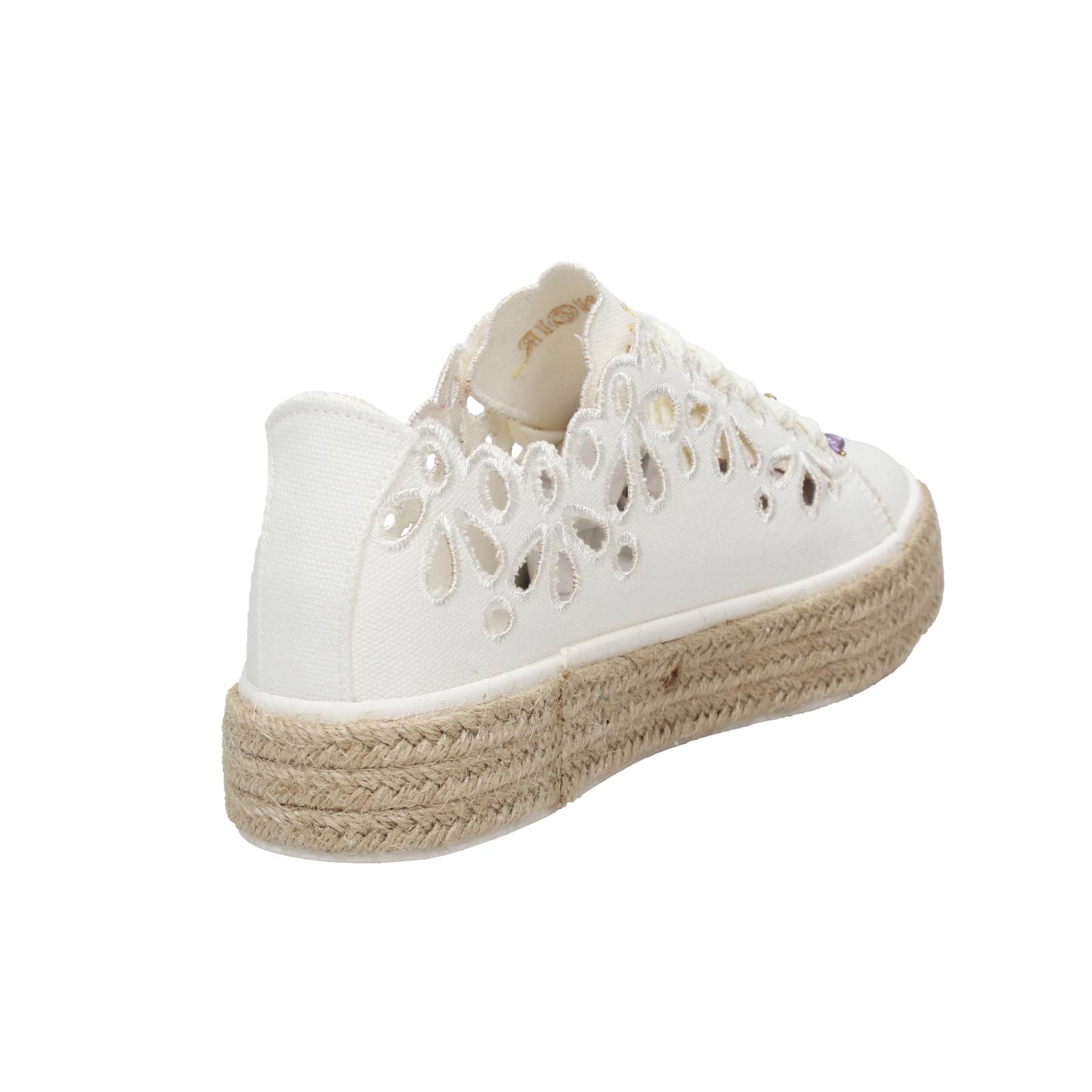 CAFE' NOIR Mesh platform sneakers Woman white Photo 6