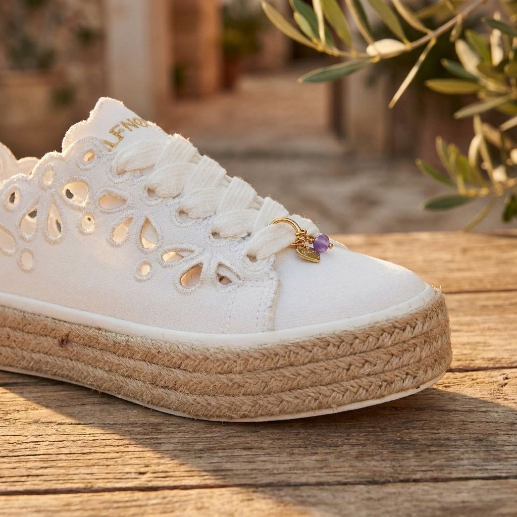 CAFE' NOIR Mesh platform sneakers Woman white Photo 5