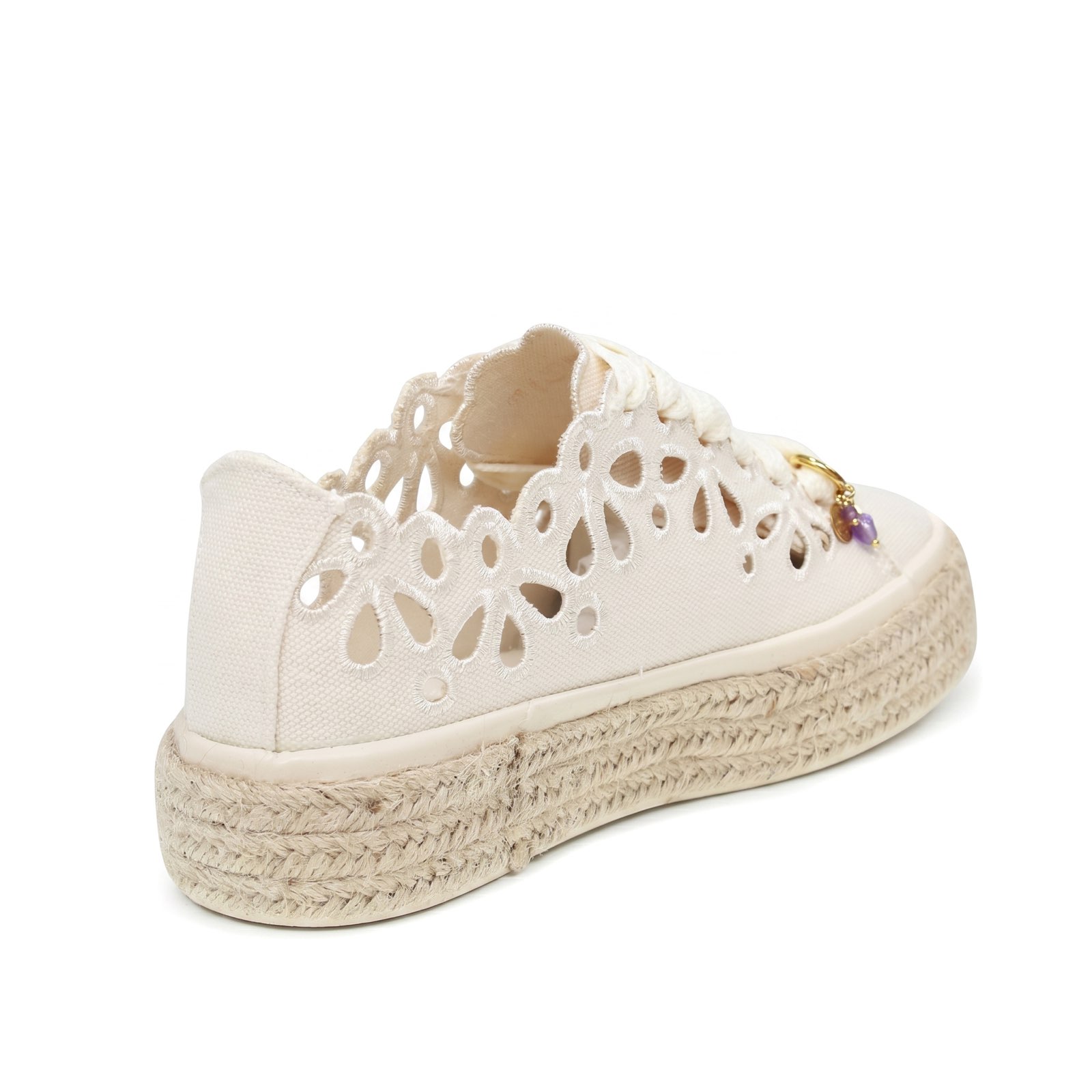CAFE' NOIR Sneakers platform in mesh Donna beige Foto 6
