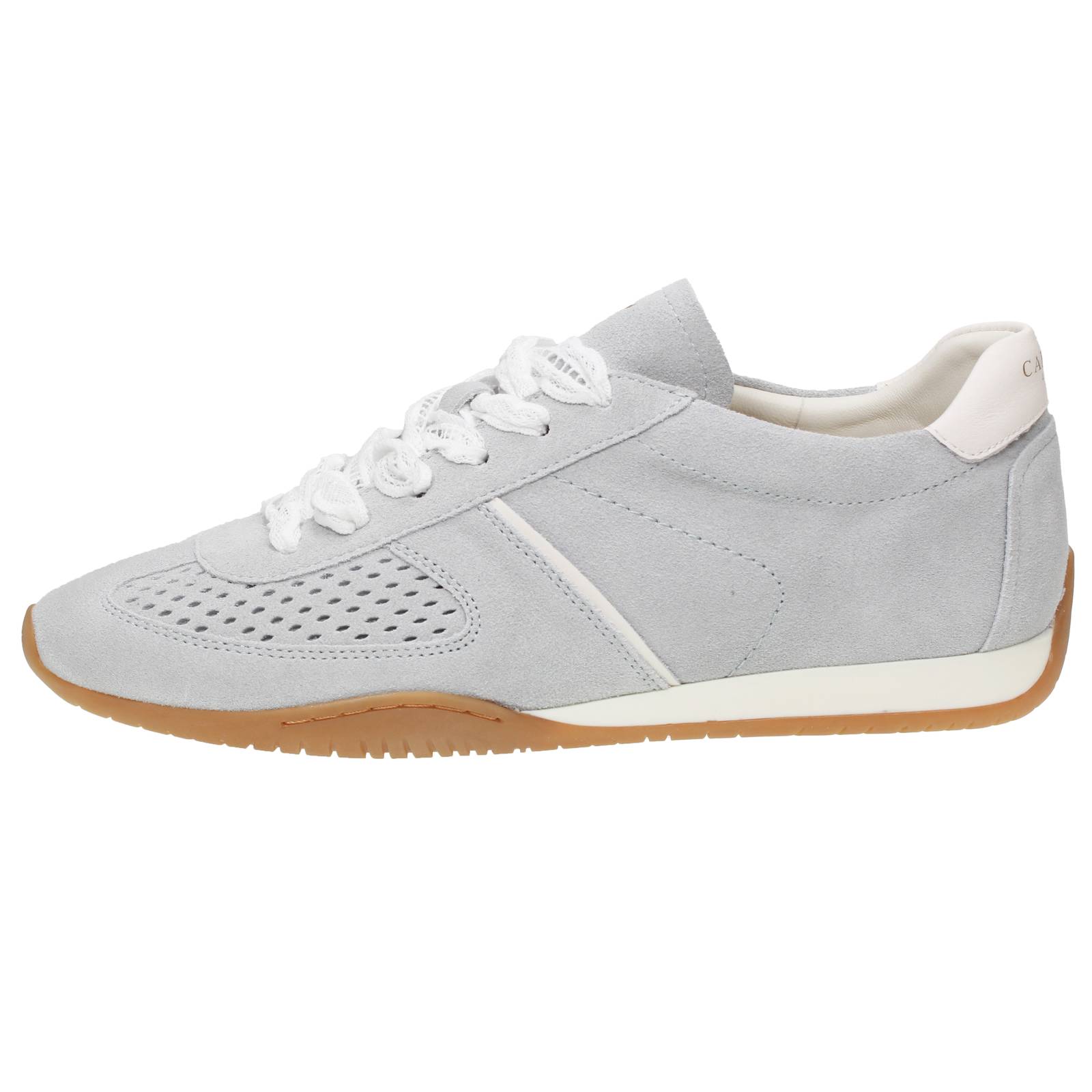 CAFE' NOIR Low Suede Sneakers Woman light blue Photo 4