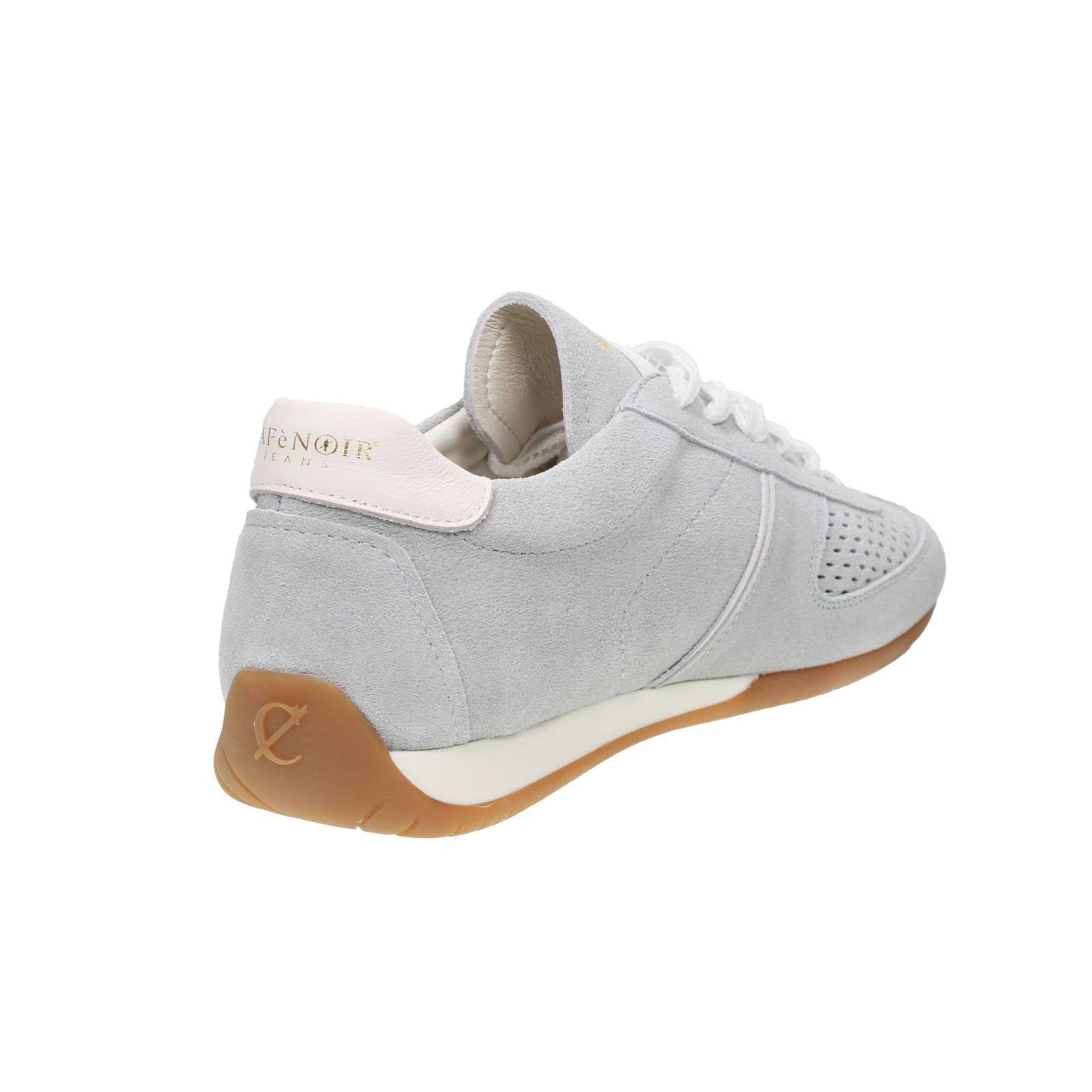 CAFE' NOIR Low Suede Sneakers Woman light blue Photo 6