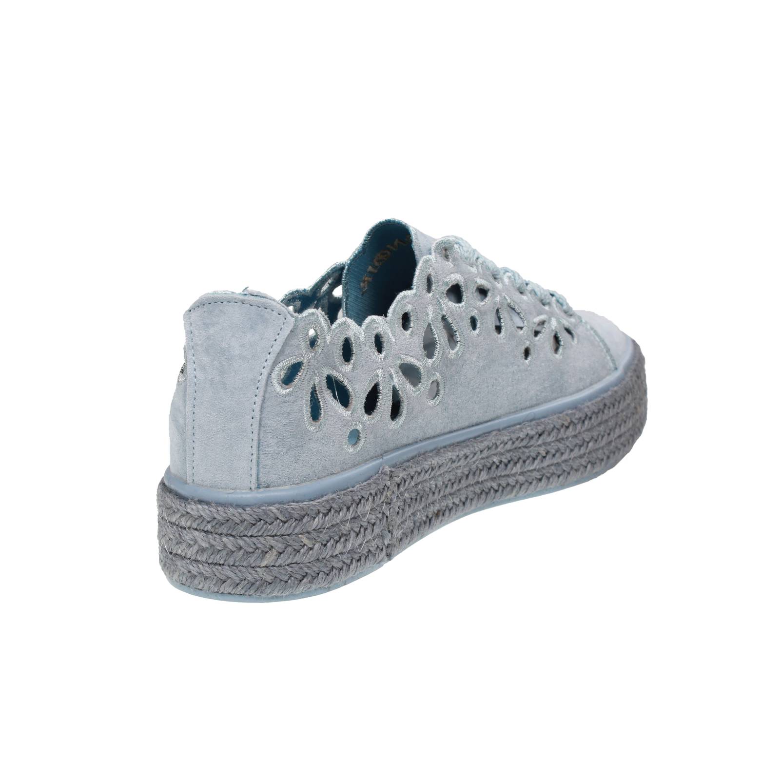 CAFE' NOIR Suede Sneakers Woman light blue Photo 6