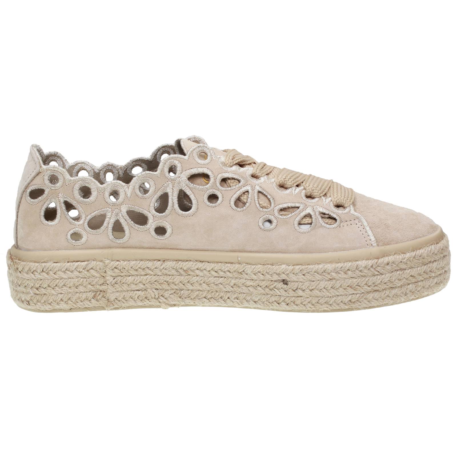 CAFE' NOIR Suede Sneakers Woman beige Photo 3