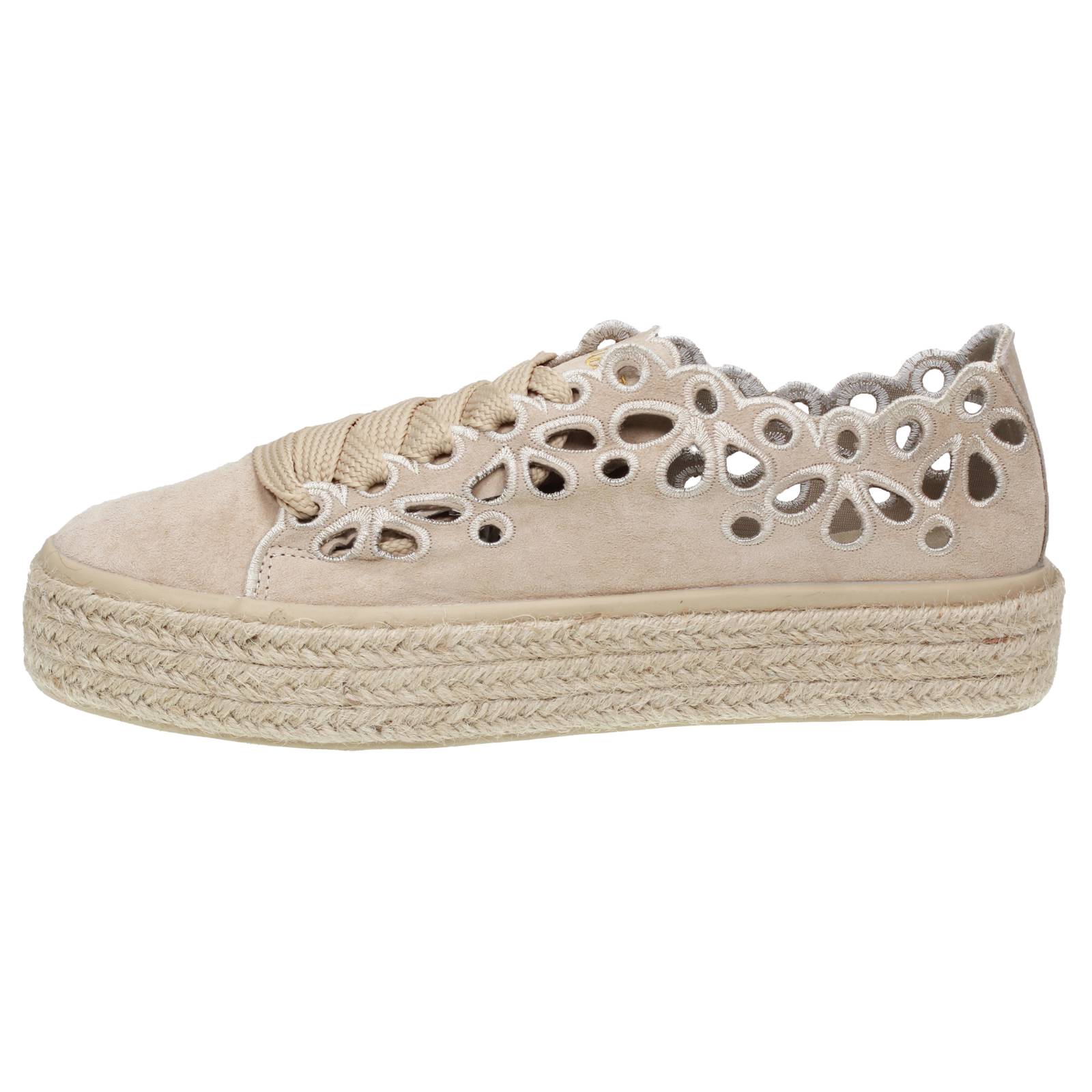 CAFE' NOIR Suede Sneakers Woman beige Photo 4