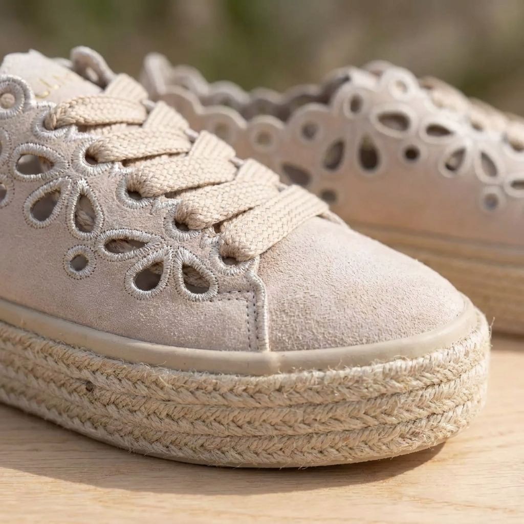 CAFE' NOIR Suede Sneakers Woman beige Photo 5