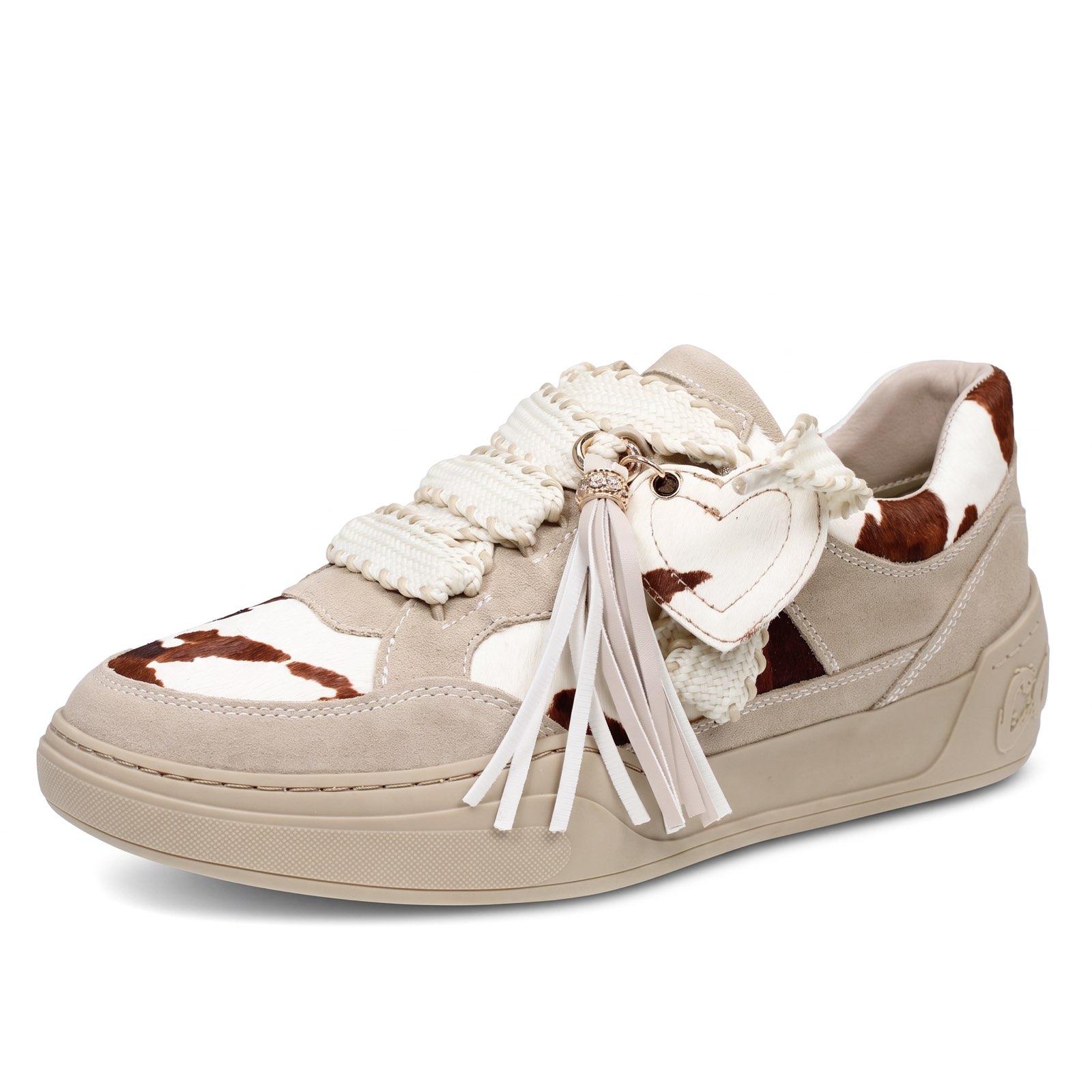 CAFE' NOIR Sneakers basse in suede Donna sabbia