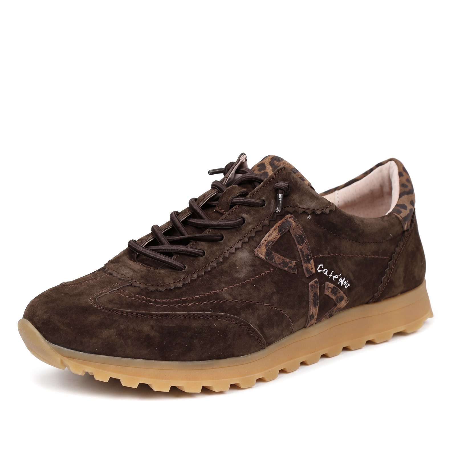 CAFE' NOIR Sneakers Slip On in Suede Donna testa di moro
