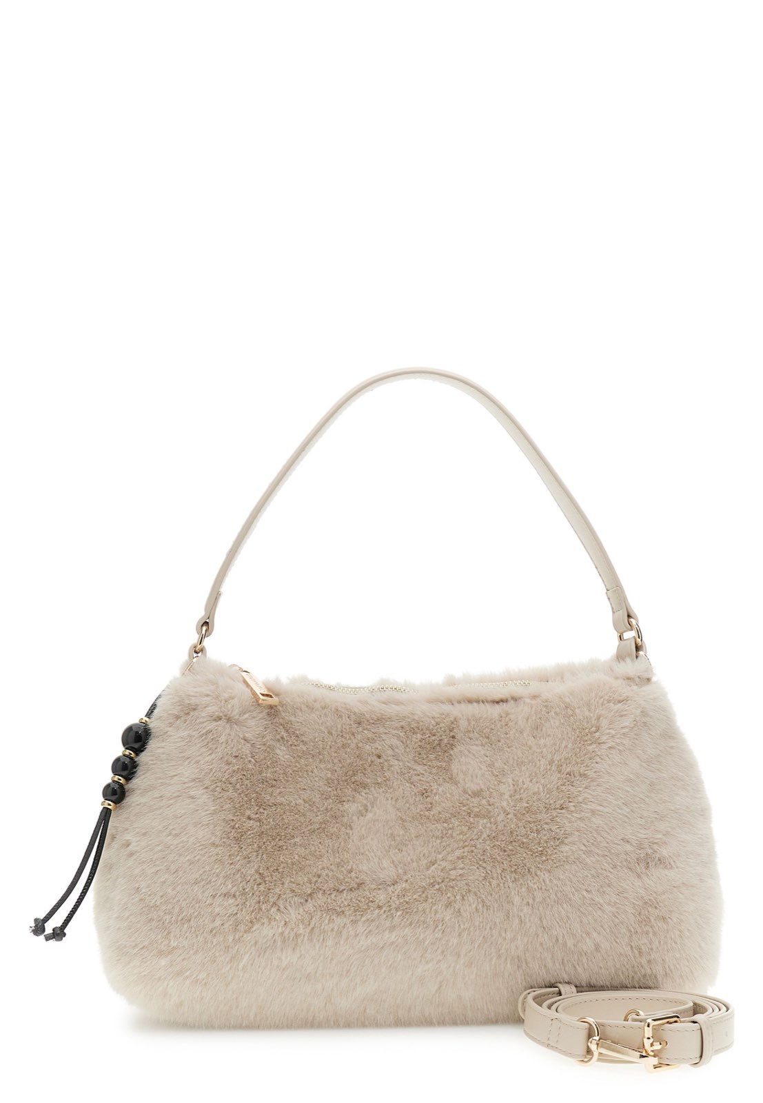 CAFE' NOIR borsa a spalla con charm Donna bianco
