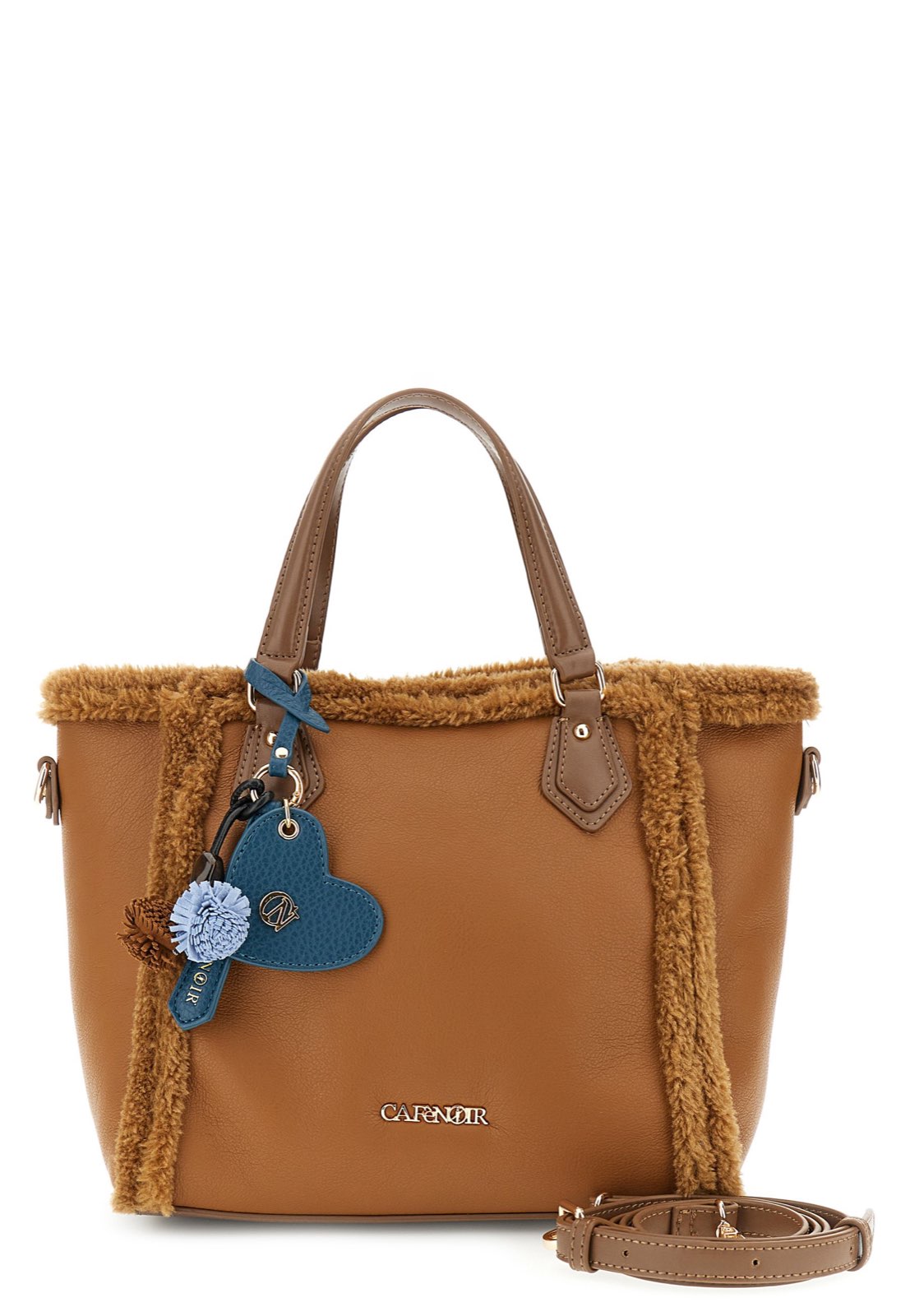 CAFE' NOIR tote effetto shearling Donna marrone