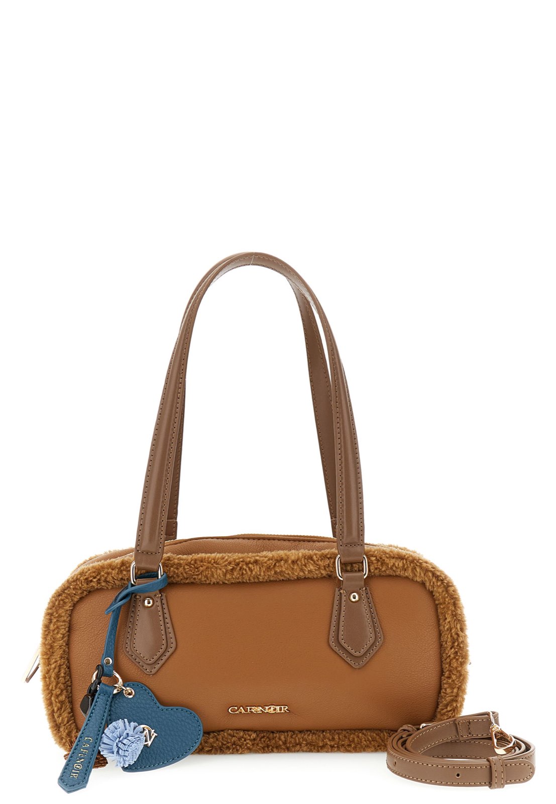 CAFE' NOIR bauletto effetto shearling Donna marrone