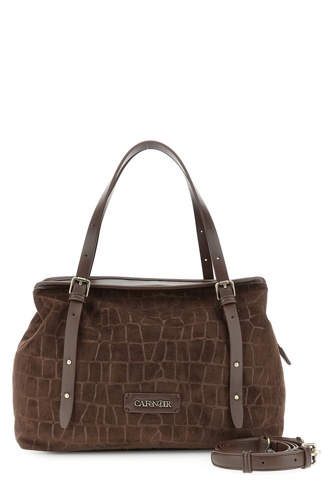CAFE' NOIR tote stampa cocco Donna testa di moro