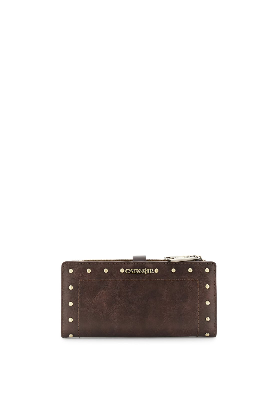 CAFE' NOIR portafoglio zippato effetto vintage Donna marrone