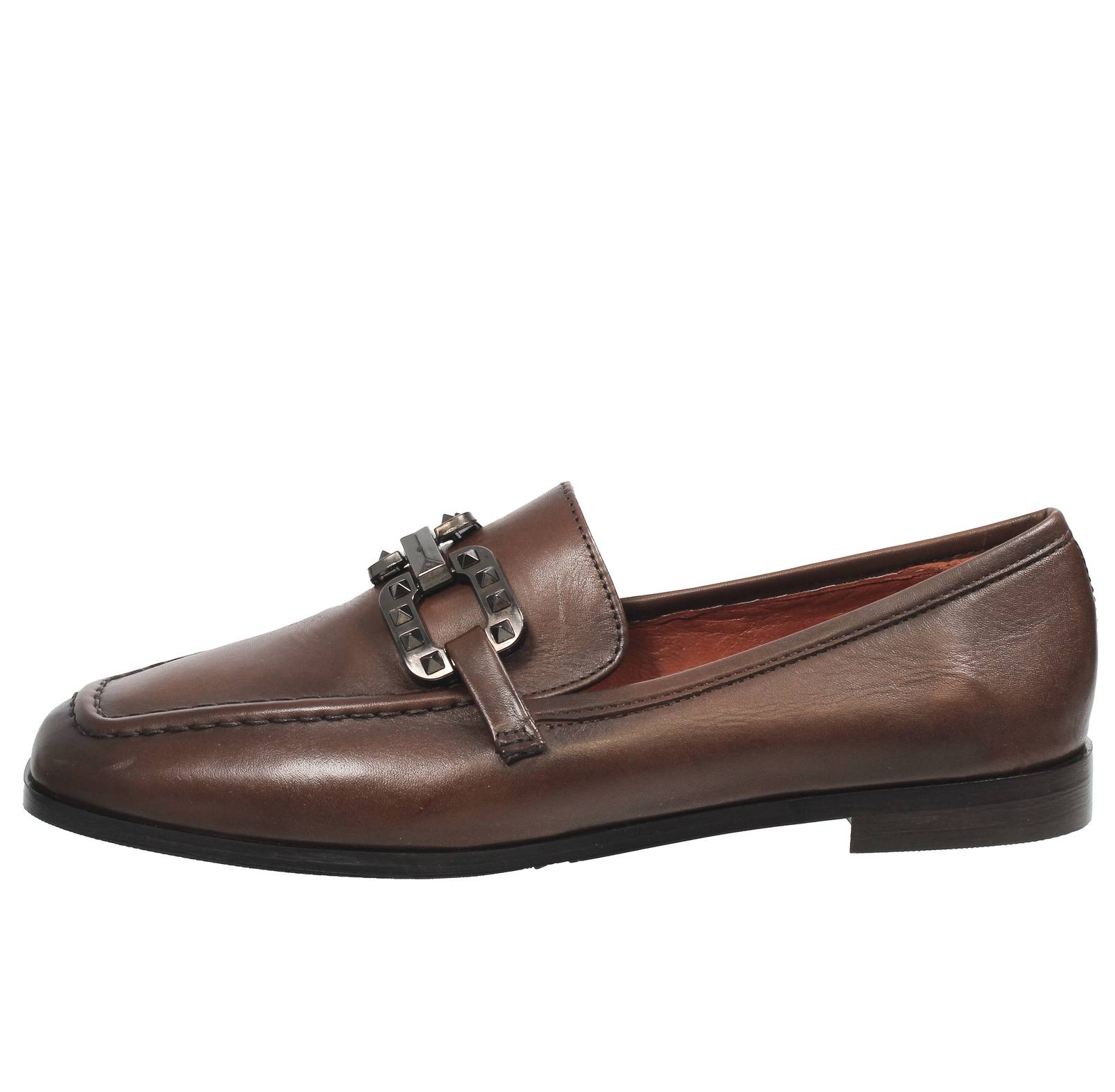 MJUS Mocassini in Pelle con tacco basso marrone Mocassini Donna L53104