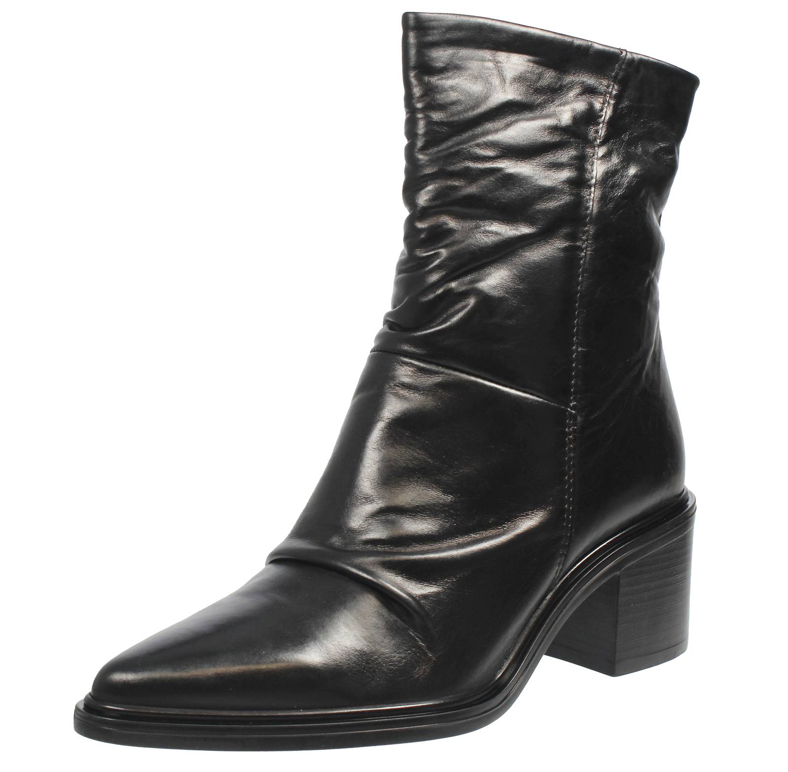 Mjus schwarze Lederstämme - Damen Schuhe Stiefel und Stiefeletten
