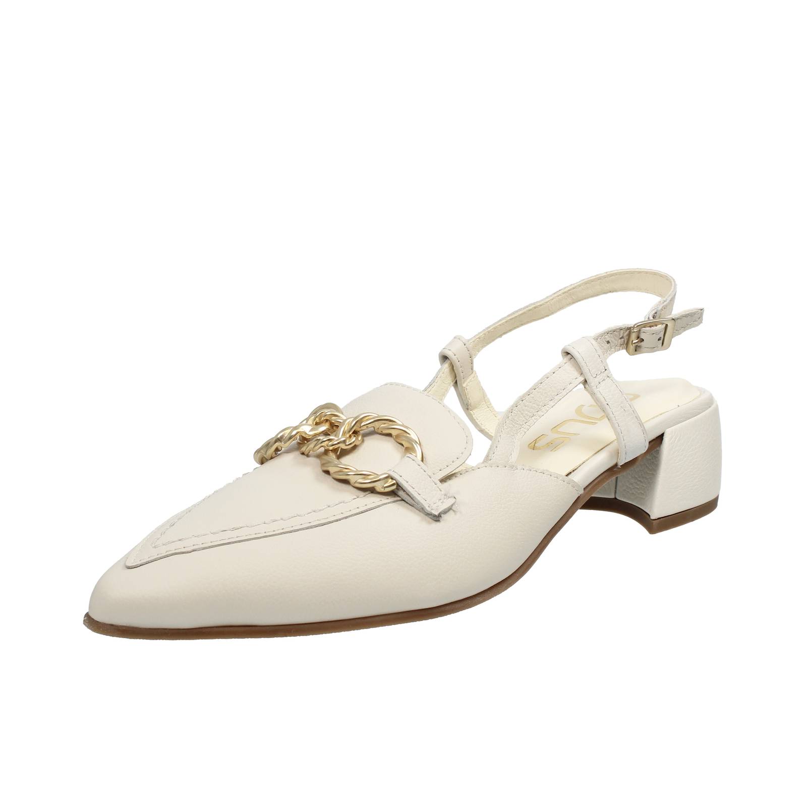 Мое декольте в бежевом цвете Pelle Con Tacco Medio - Декольте от Донны Скарпе