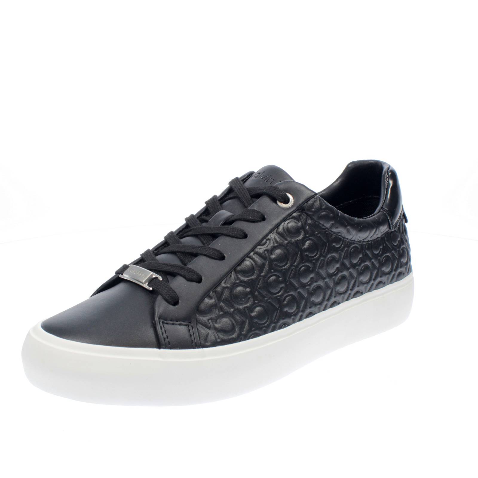 CALVIN KLEIN JEANS Violett 1C - Niedrige Sneakers aus Leder Damen schwarz