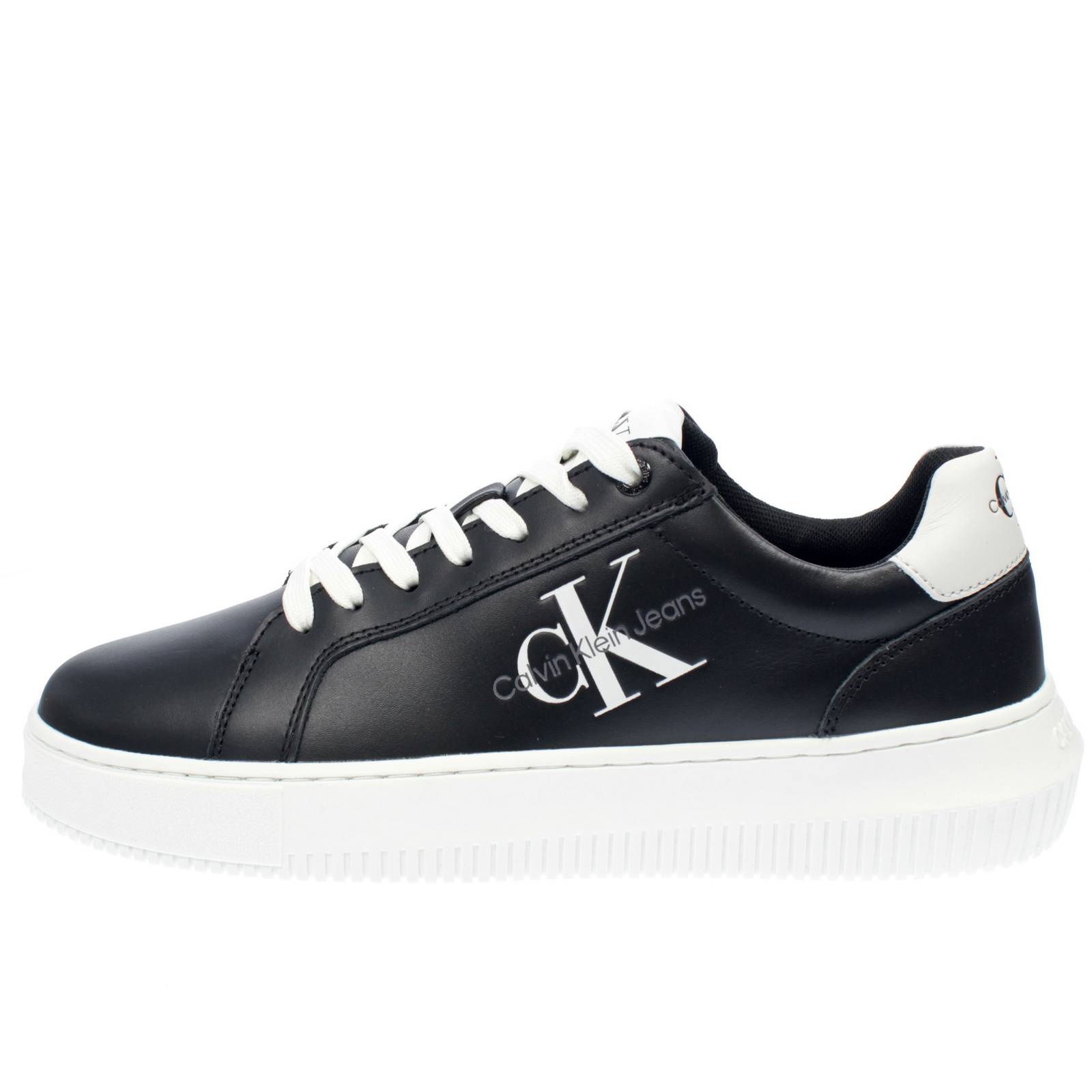 CALVIN KLEIN JEANS Seamus 20L - Oversized leather sneakers Man black Photo 3