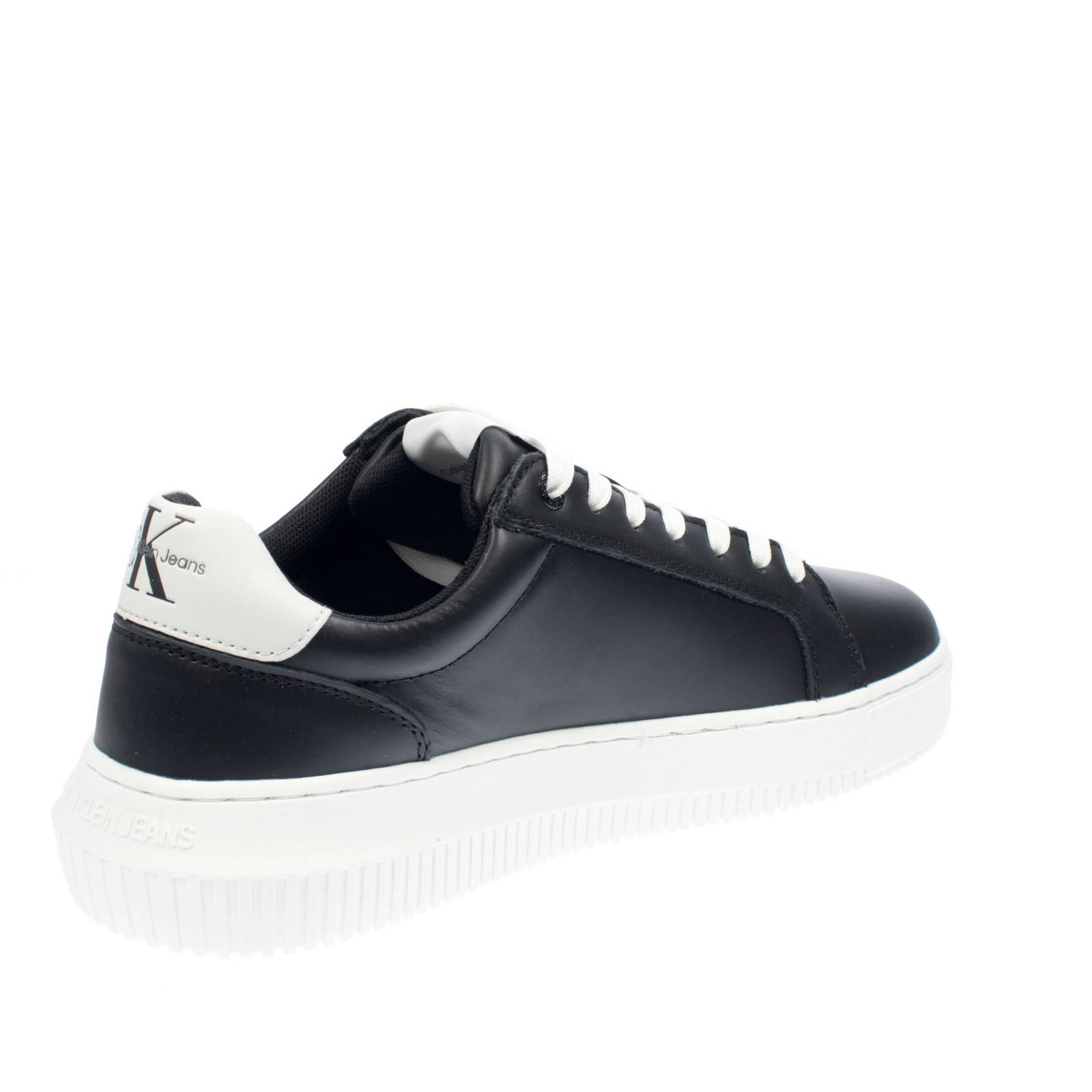CALVIN KLEIN JEANS Seamus 20L - Oversized leather sneakers Man black Photo 4