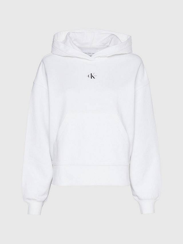 CALVIN KLEIN JEANS Sweat à capuche en micro-monologue Femme blanc