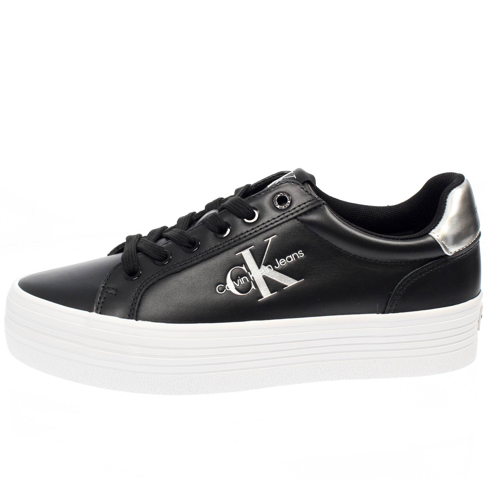CALVIN KLEIN JEANS Shivary 19L - Sneakers Platform in Pelle Donna nero Foto 3