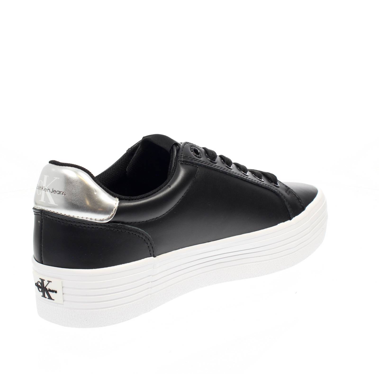 CALVIN KLEIN JEANS Shivary 19L - Sneakers Platform in Pelle Donna nero Foto 4