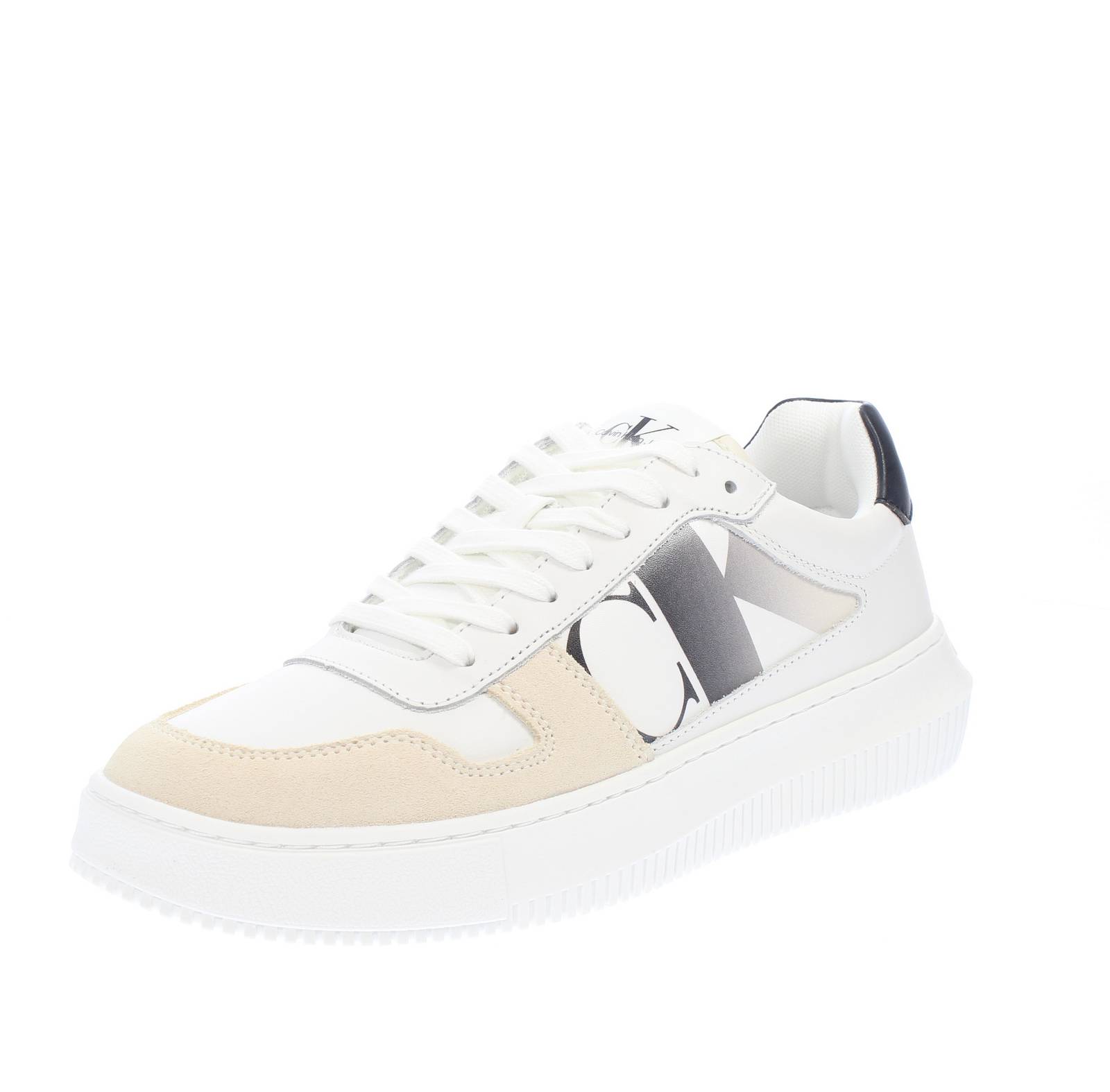 CALVIN KLEIN JEANS Chunky Cup LaceUp - Sneakers basse in Pelle Uomo bianco