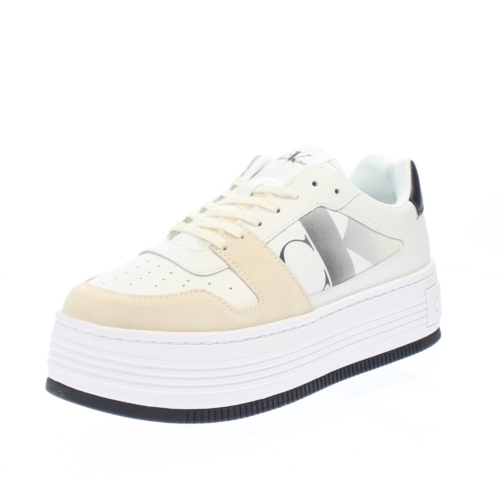 CALVIN KLEIN JEANS Bold Flatform Low - Sneakers aus Leder Damen weiß