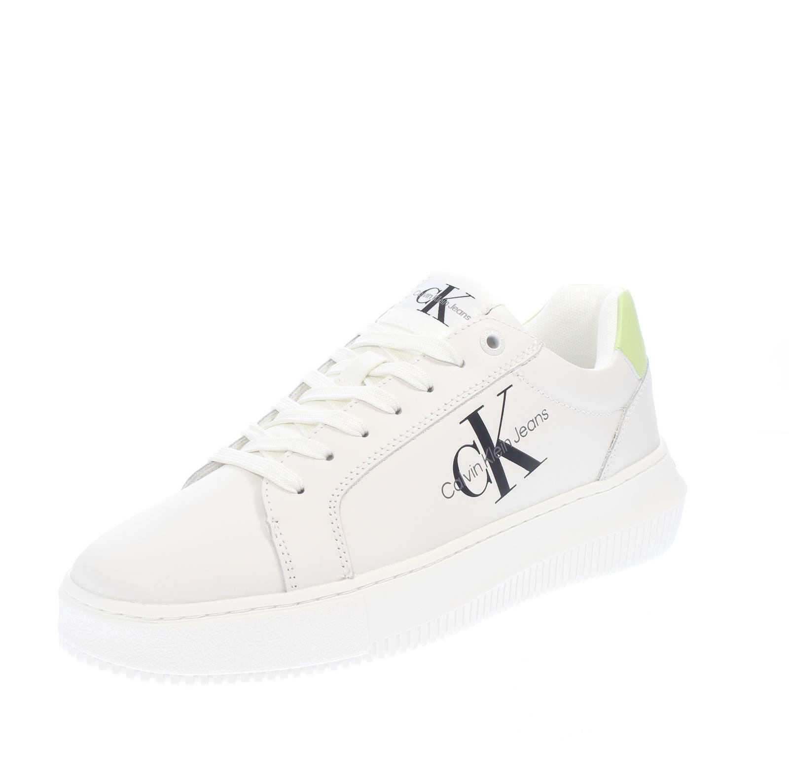 CALVIN KLEIN JEANS Chunky Cupsole - Übergroße Sneakers aus Leder Damen weiß