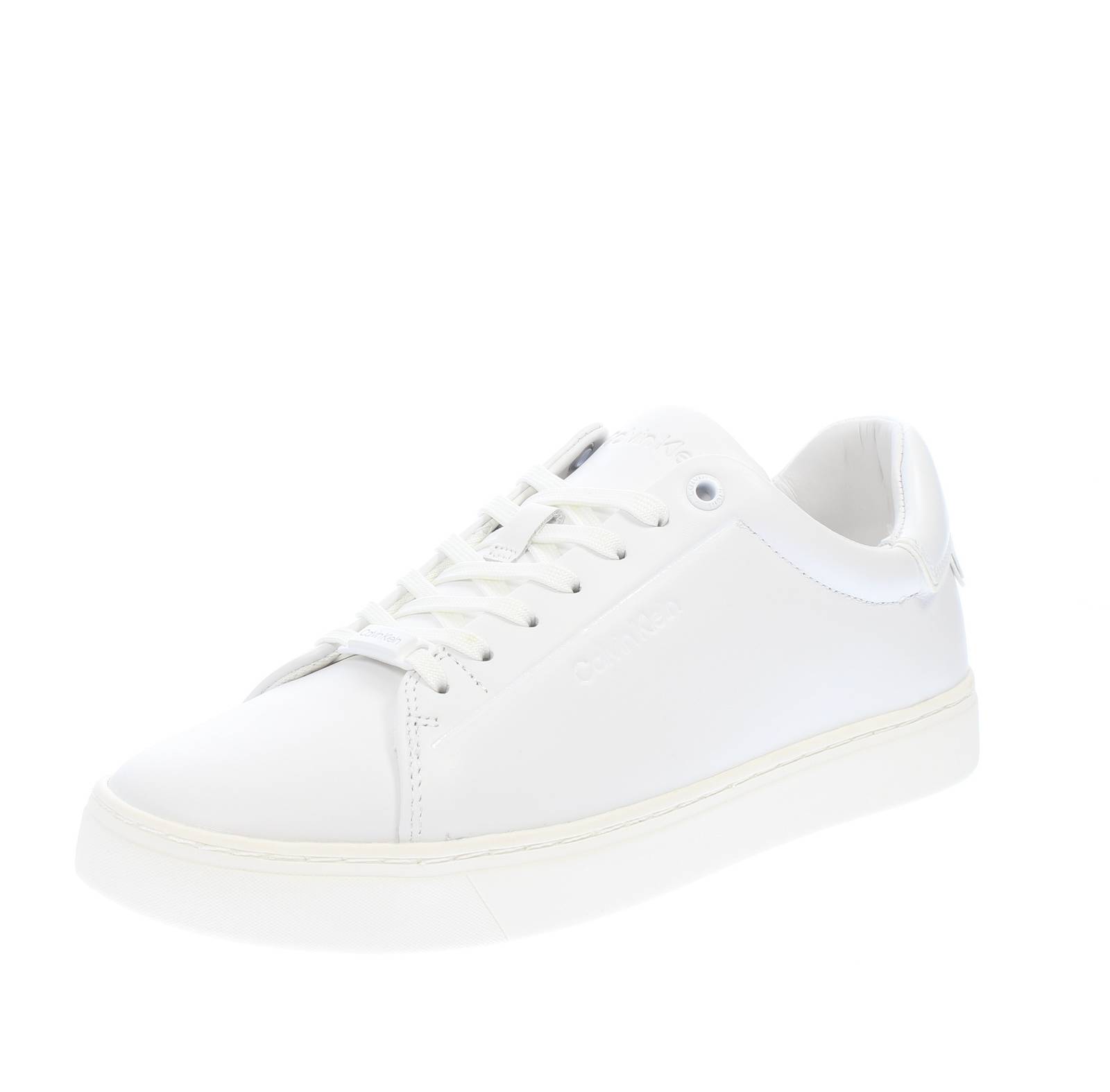 CALVIN KLEIN JEANS Clean Cupsole - Niedrige Sneakers aus Leder Damen weiß