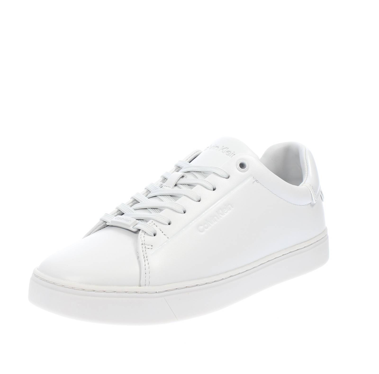 CALVIN KLEIN JEANS Clean Cupsole - Niedrige Sneakers aus Leder Damen grau