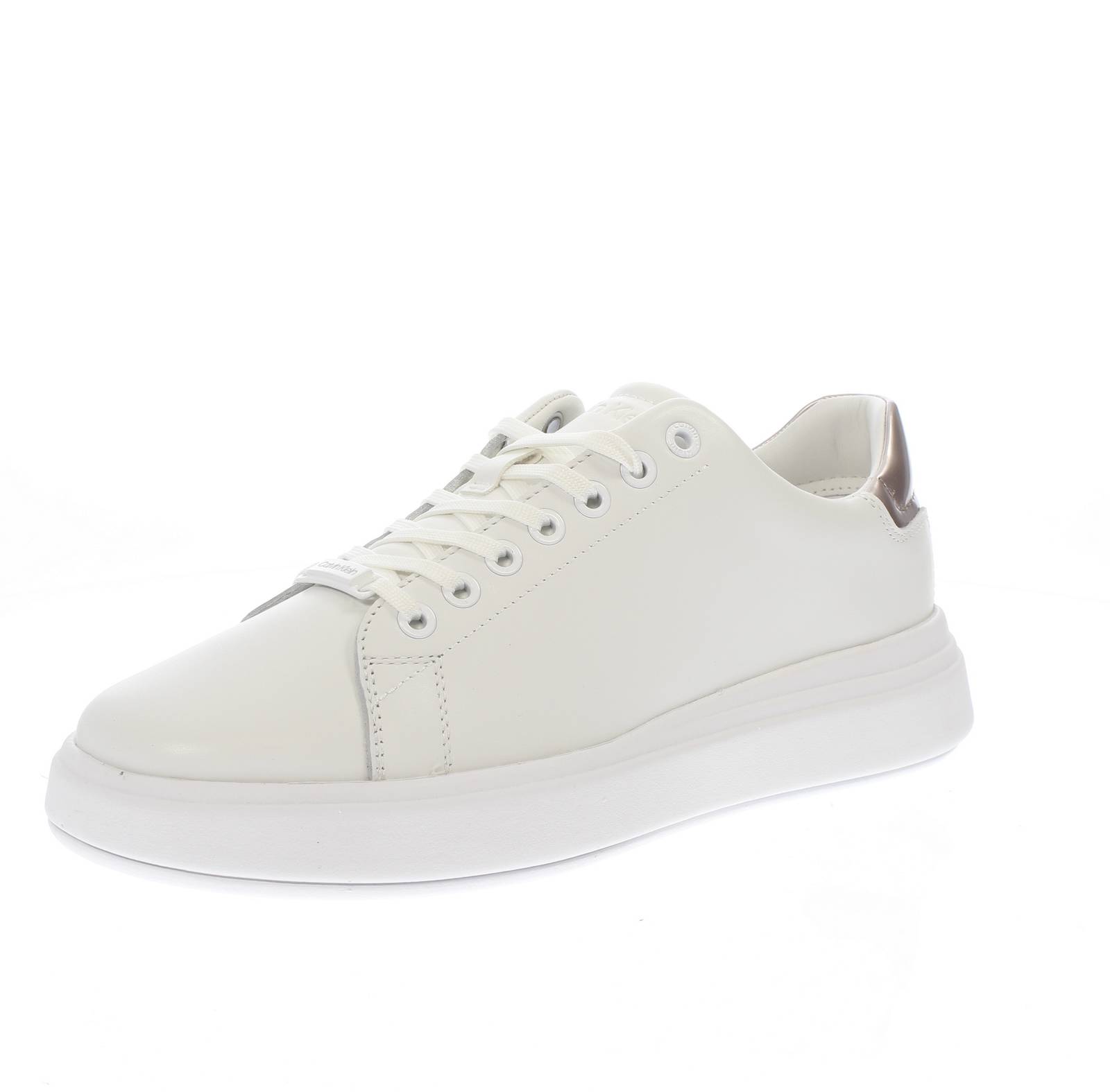 CALVIN KLEIN JEANS Cupsole Lace - Niedrige Sneakers aus Leder Damen weiß