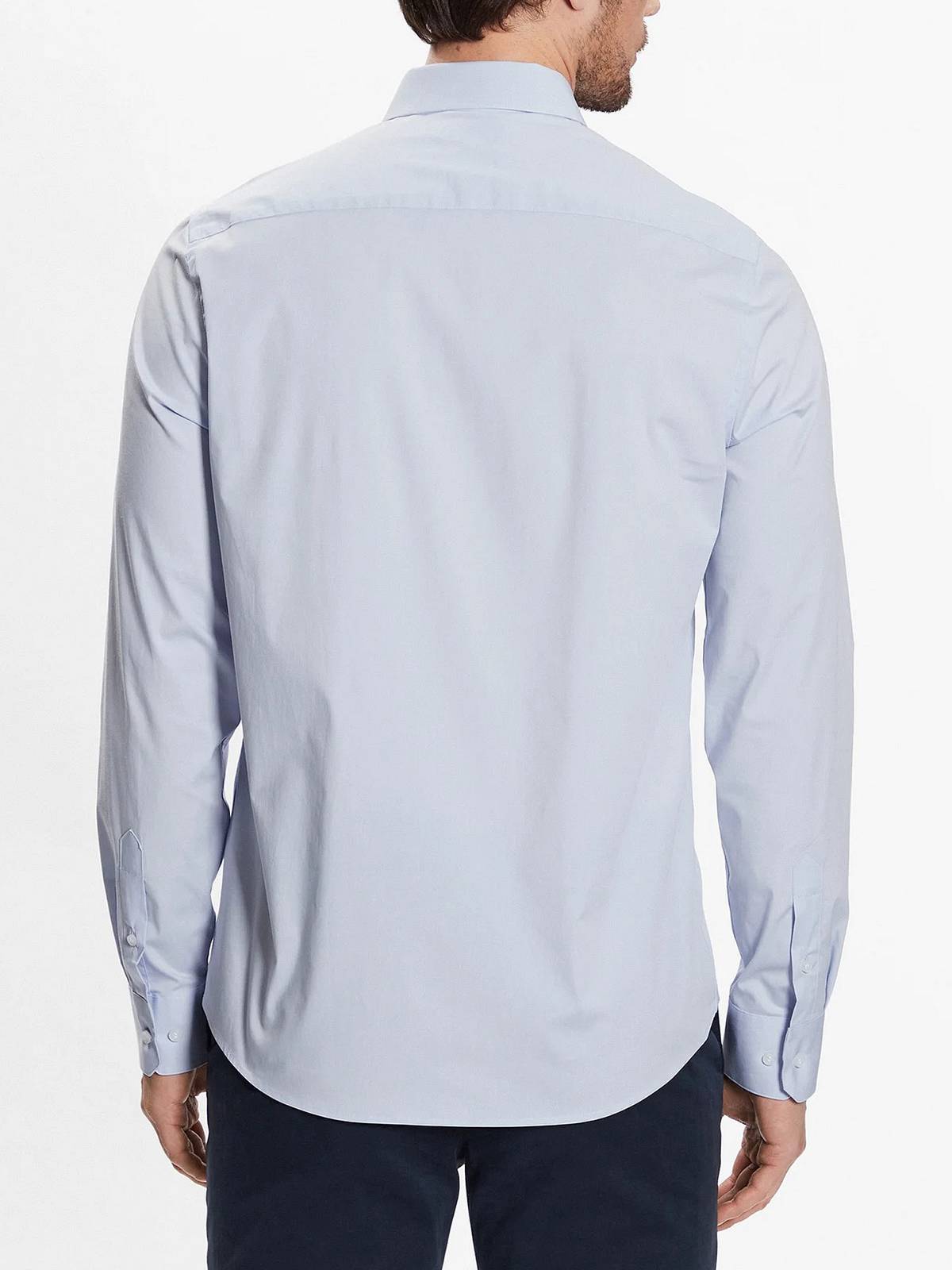 CALVIN KLEIN MENSWEAR Popeline Stretch Slim Hemd Herren hellblau Foto 3